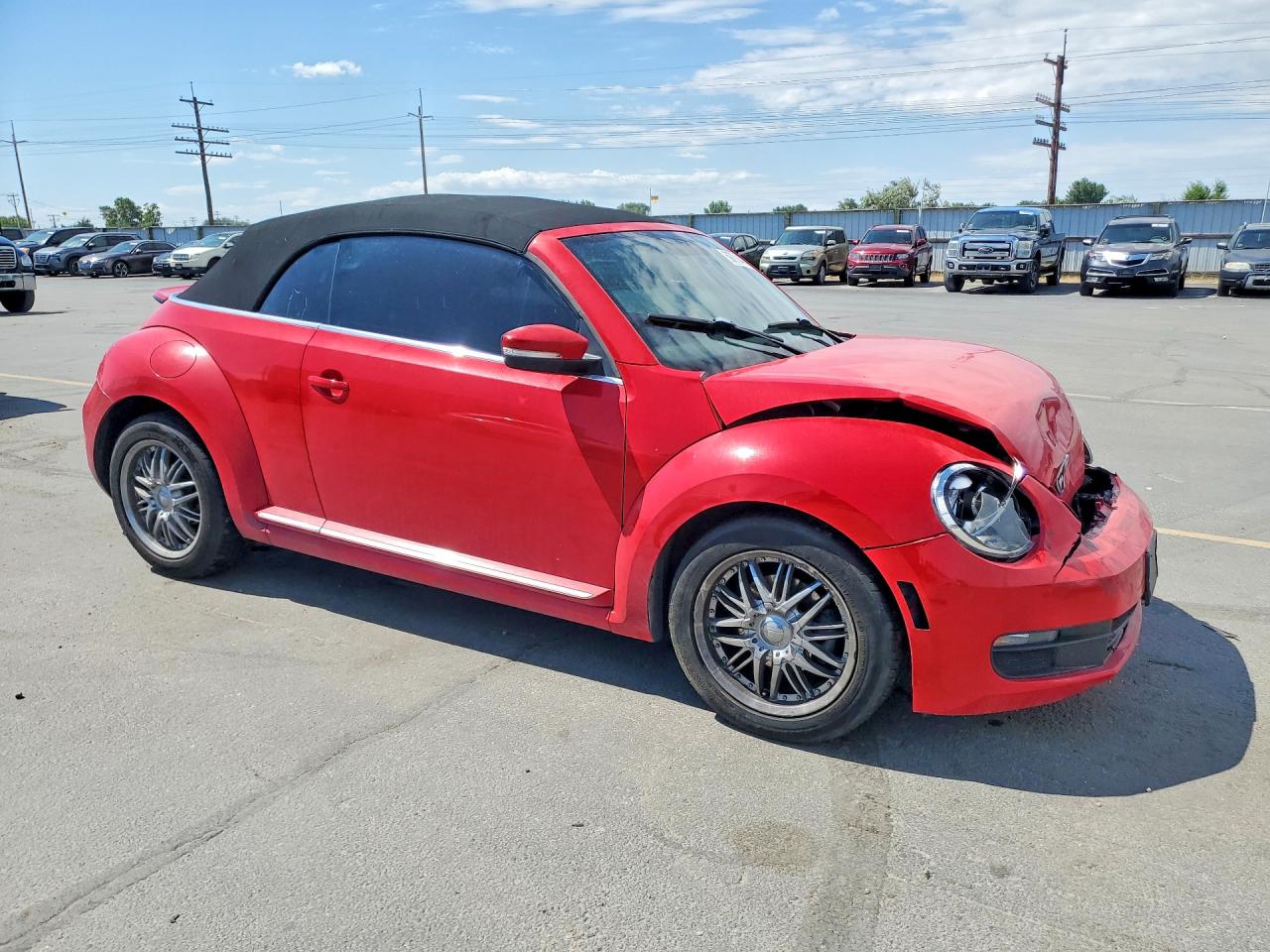 2015 Volkswagen Beetle 1.8t Red vin: 3VW517AT8FM802951