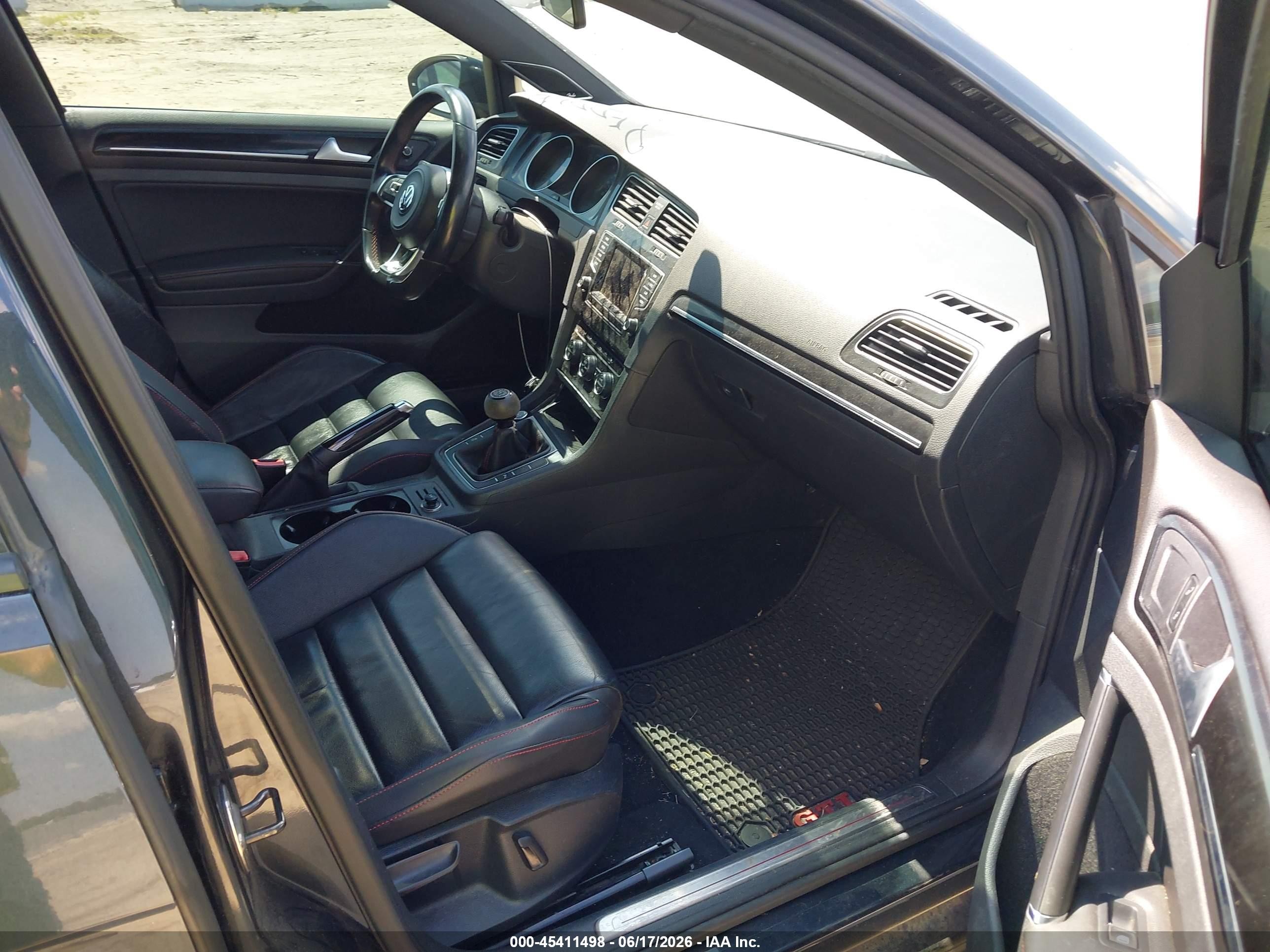 2015 Volkswagen Golf Gti 2.0t Autobahn W/performance Package 4-door Черный vin: 3VW547AU1FM078763