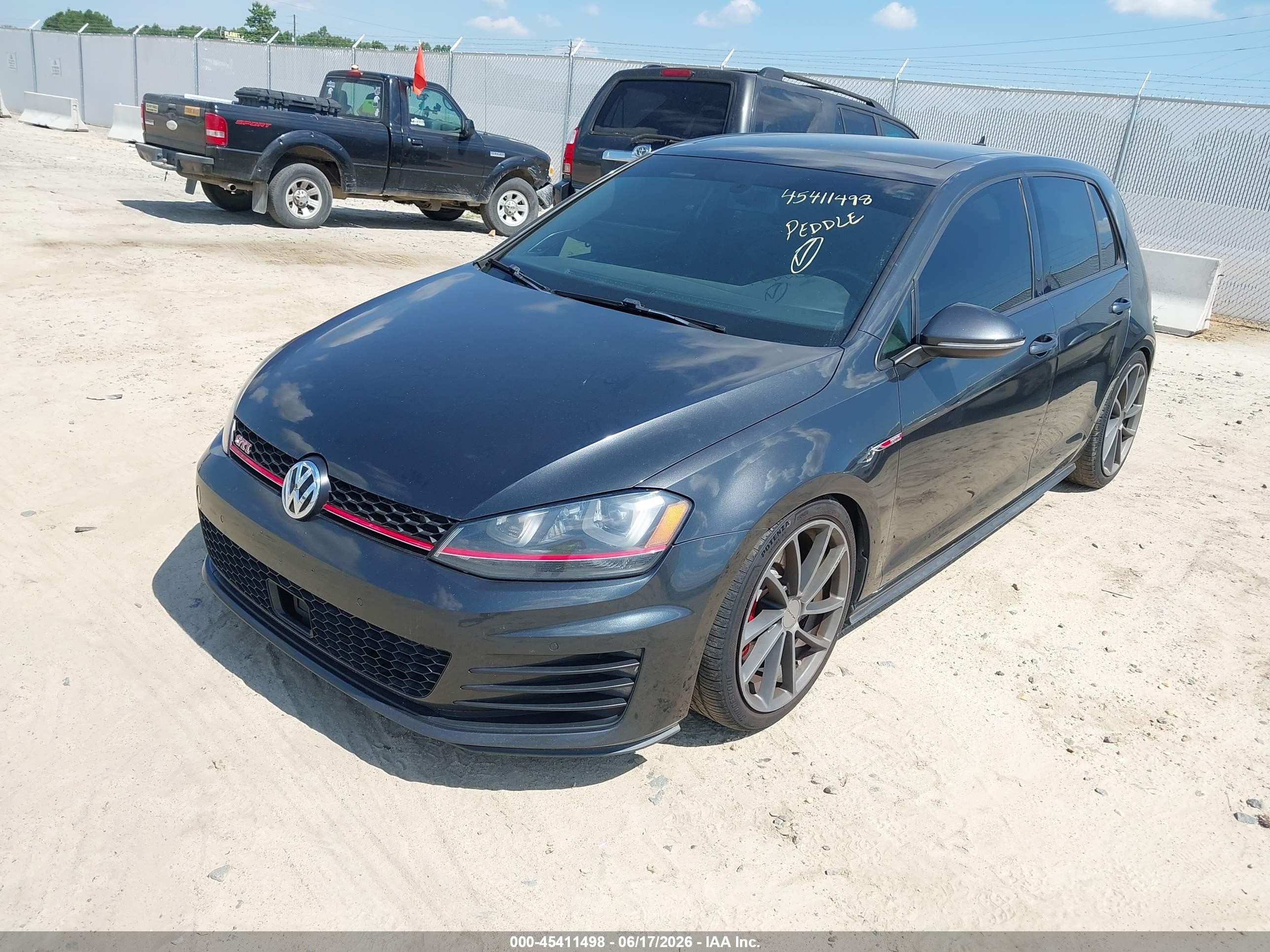 2015 Volkswagen Golf Gti 2.0t Autobahn W/performance Package 4-door Черный vin: 3VW547AU1FM078763