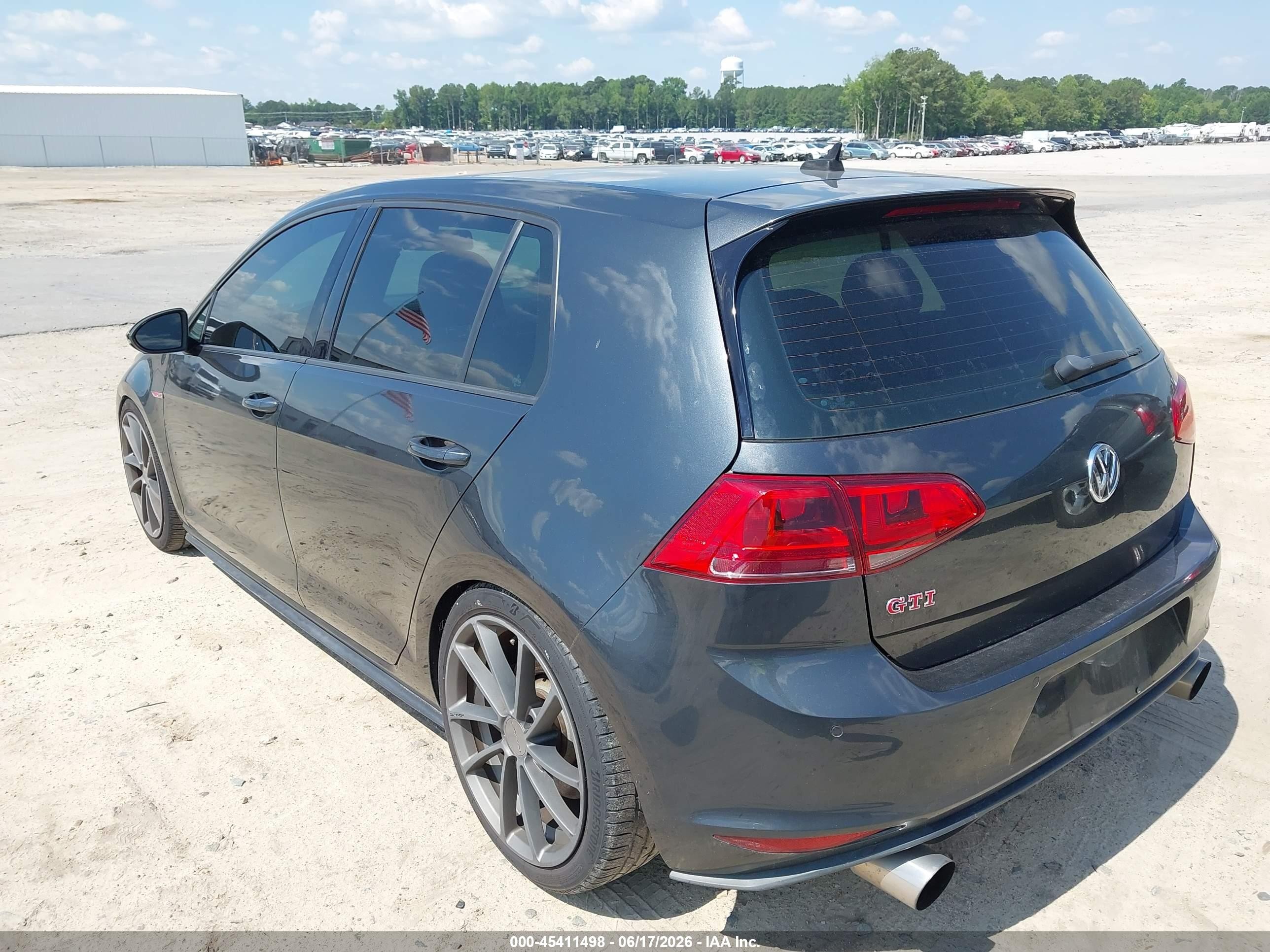 2015 Volkswagen Golf Gti 2.0t Autobahn W/performance Package 4-door Черный vin: 3VW547AU1FM078763