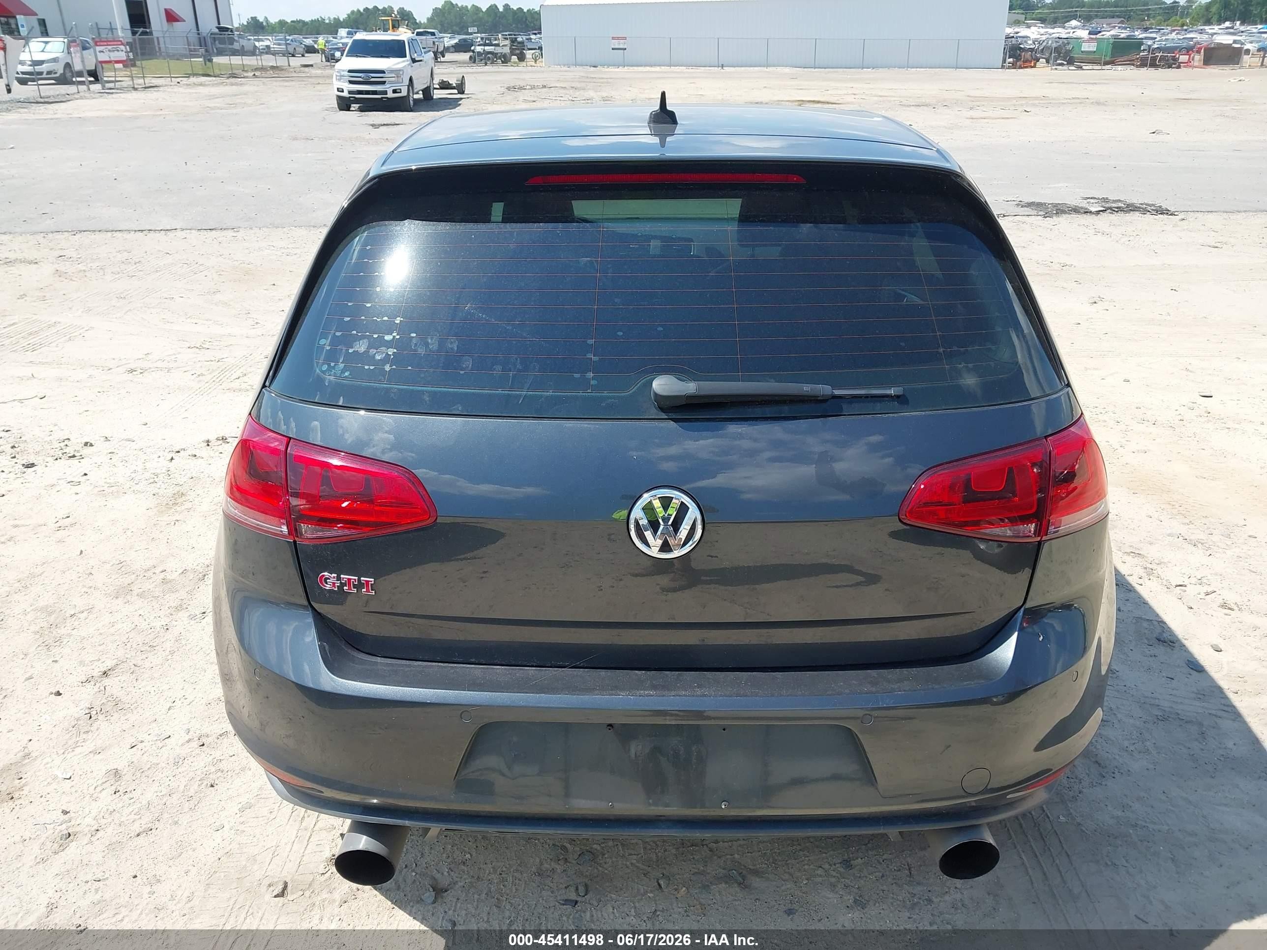 2015 Volkswagen Golf Gti 2.0t Autobahn W/performance Package 4-door Черный vin: 3VW547AU1FM078763