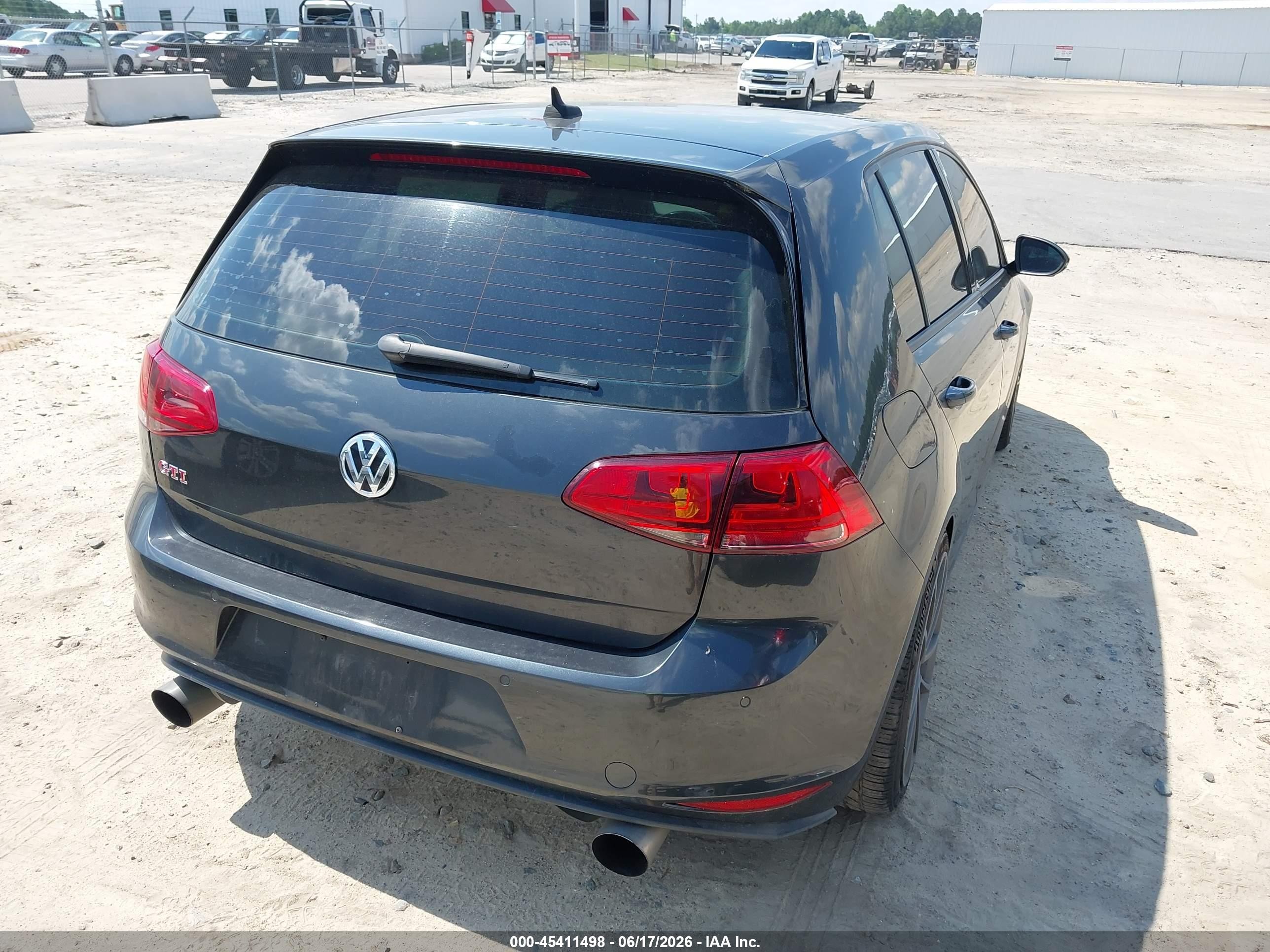 2015 Volkswagen Golf Gti 2.0t Autobahn W/performance Package 4-door Черный vin: 3VW547AU1FM078763