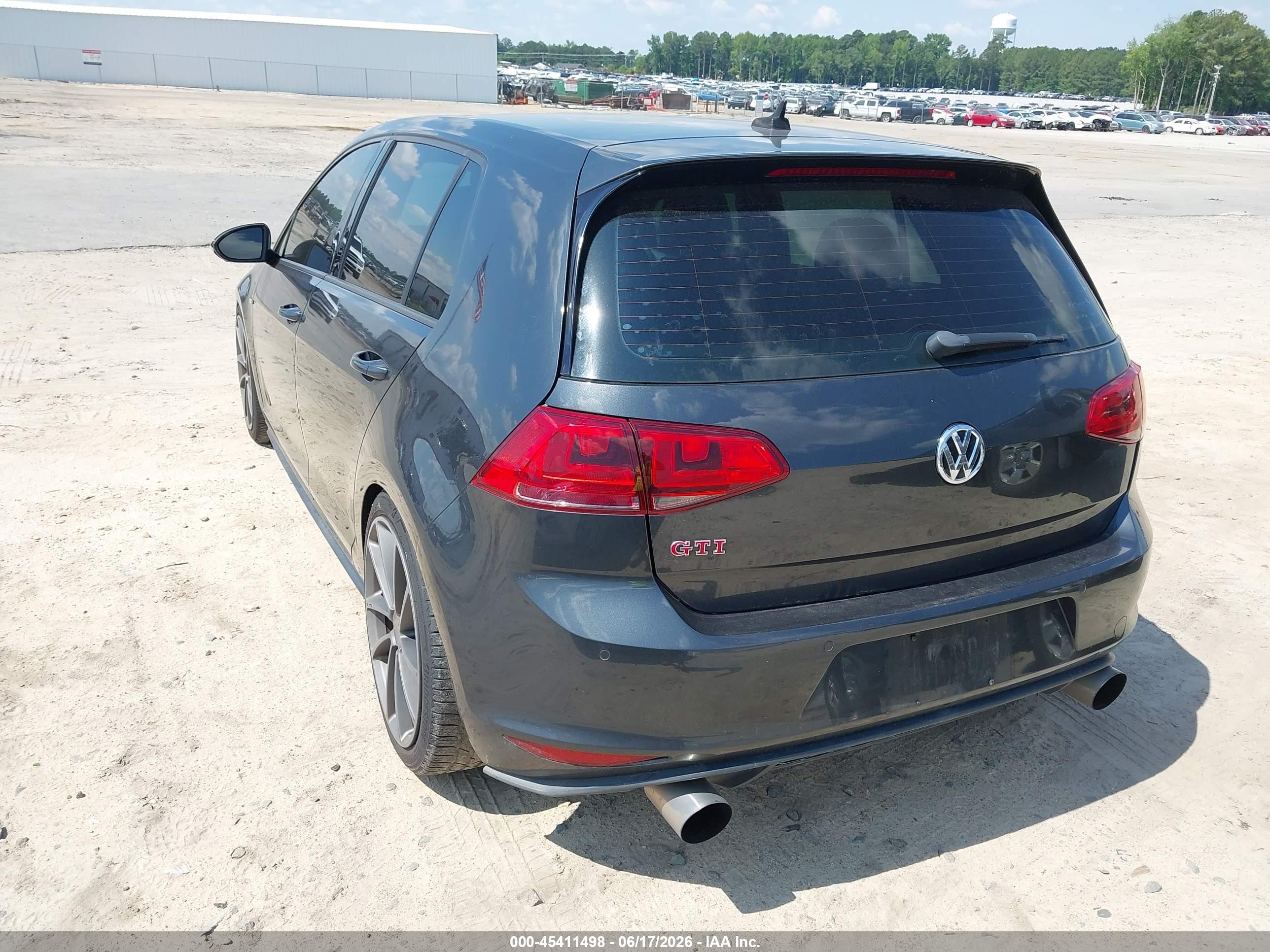 2015 Volkswagen Golf Gti 2.0t Autobahn W/performance Package 4-door Черный vin: 3VW547AU1FM078763
