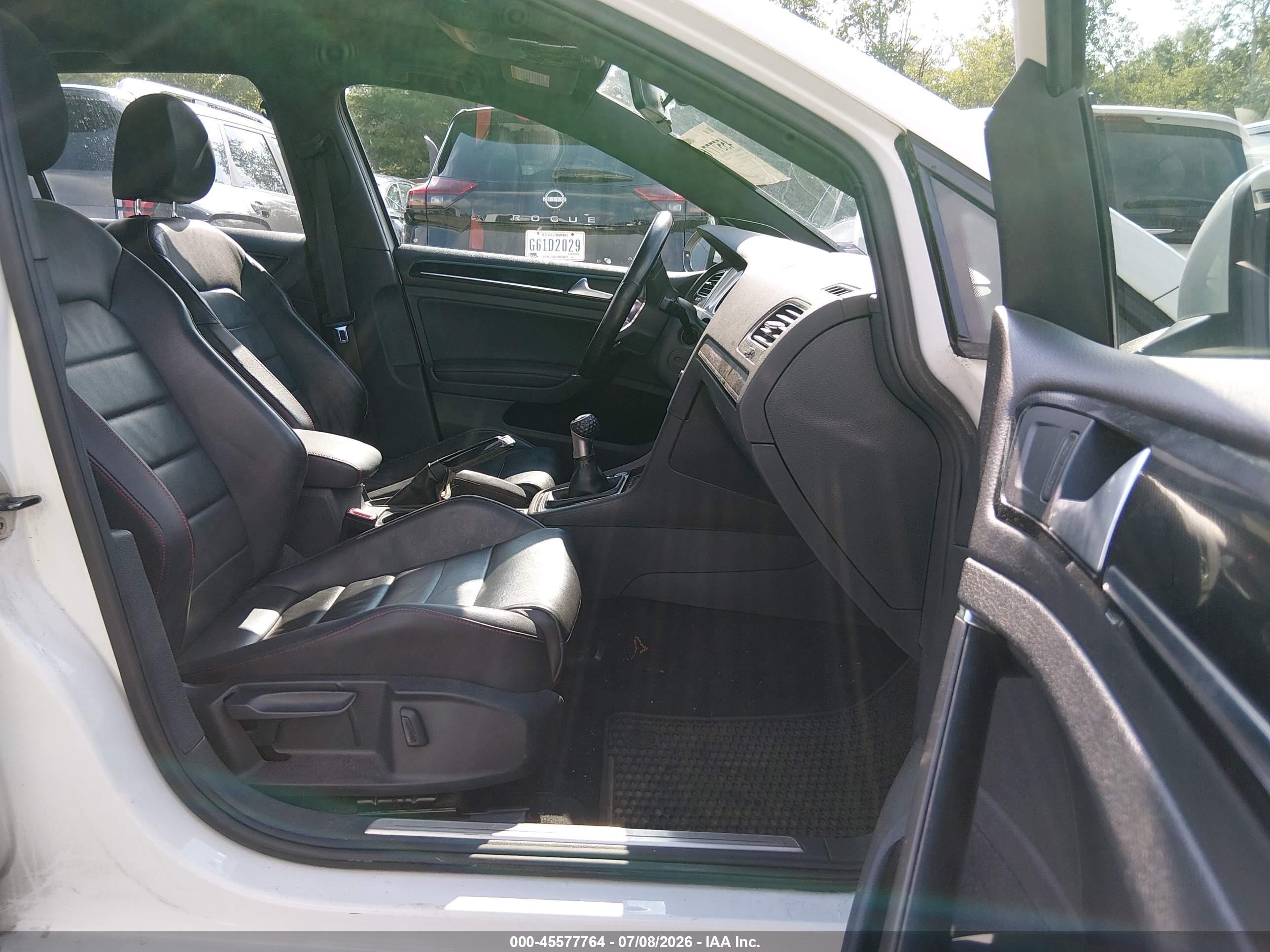 2015 Volkswagen Golf Gti 2.0t Autobahn W/performance Package 4-door White vin: 3VW547AU2FM098536