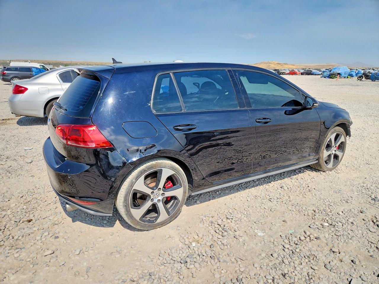 2015 Volkswagen Gti Black vin: 3VW547AU2FM100463