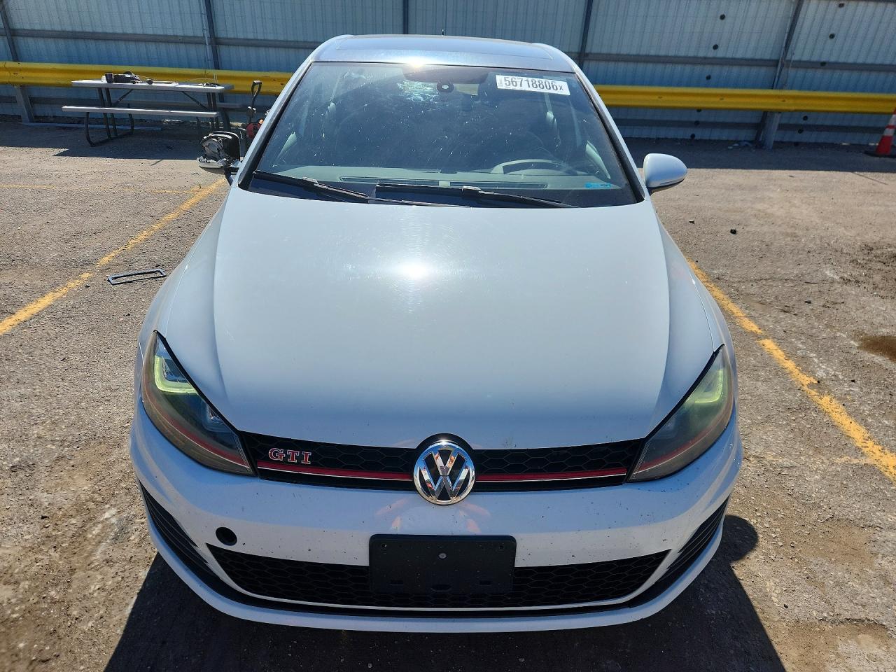 2015 Volkswagen Gti White vin: 3VW547AU8FM078632