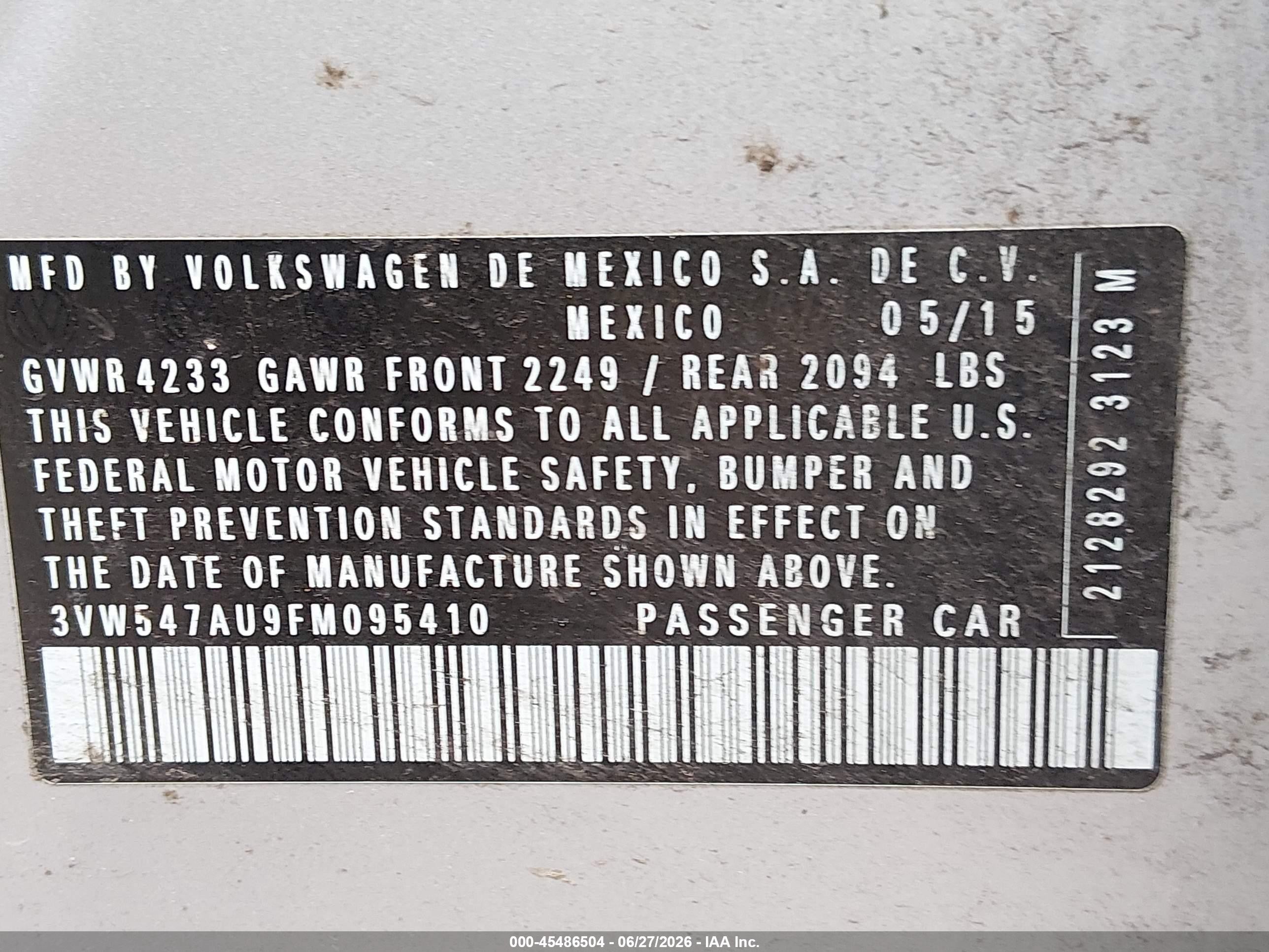 2015 Volkswagen Golf Gti 2.0t S W/performance Package 4-door Серебряный vin: 3VW547AU9FM095410