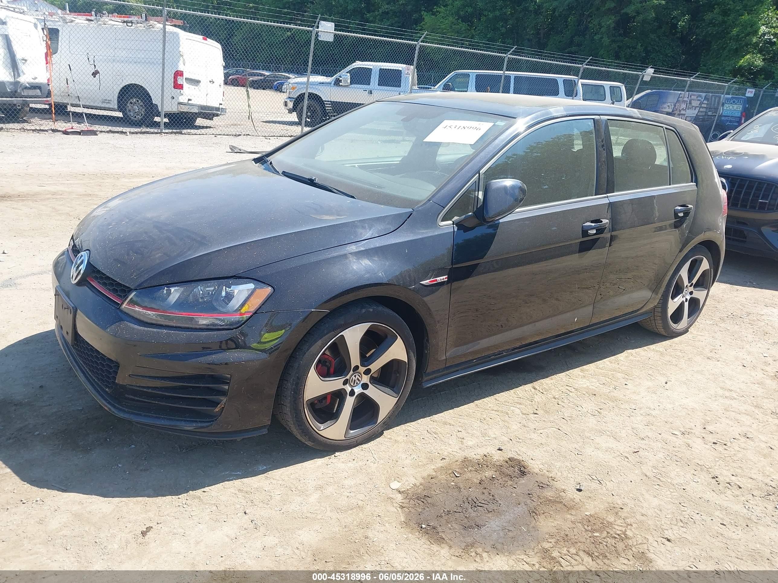 2017 Volkswagen Golf Gti Autobahn 4-door/s 4-door/se 4-door/sport 4-door Черный vin: 3VW547AUXHM025935