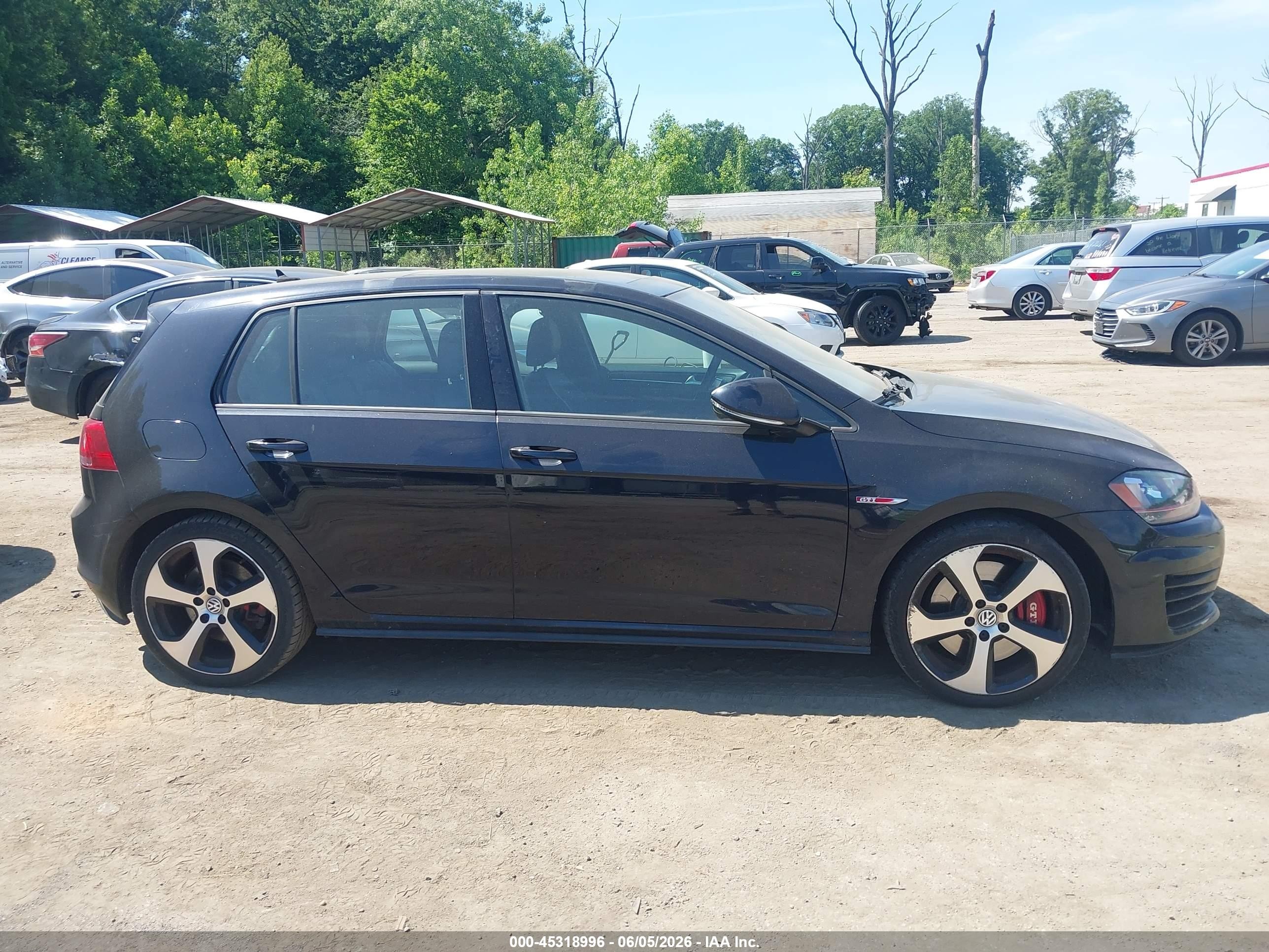 2017 Volkswagen Golf Gti Autobahn 4-door/s 4-door/se 4-door/sport 4-door Черный vin: 3VW547AUXHM025935