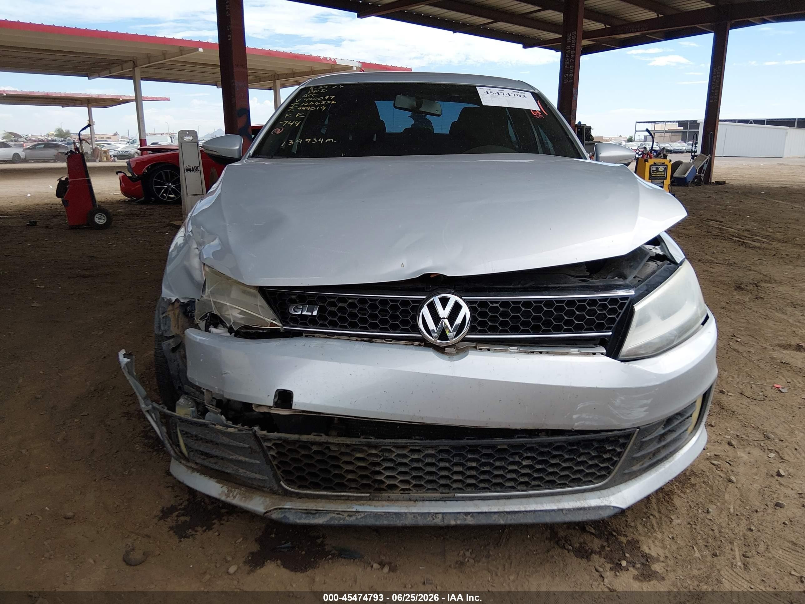 2012 Volkswagen Jetta Gli Silver vin: 3VW567AJ0CM460097