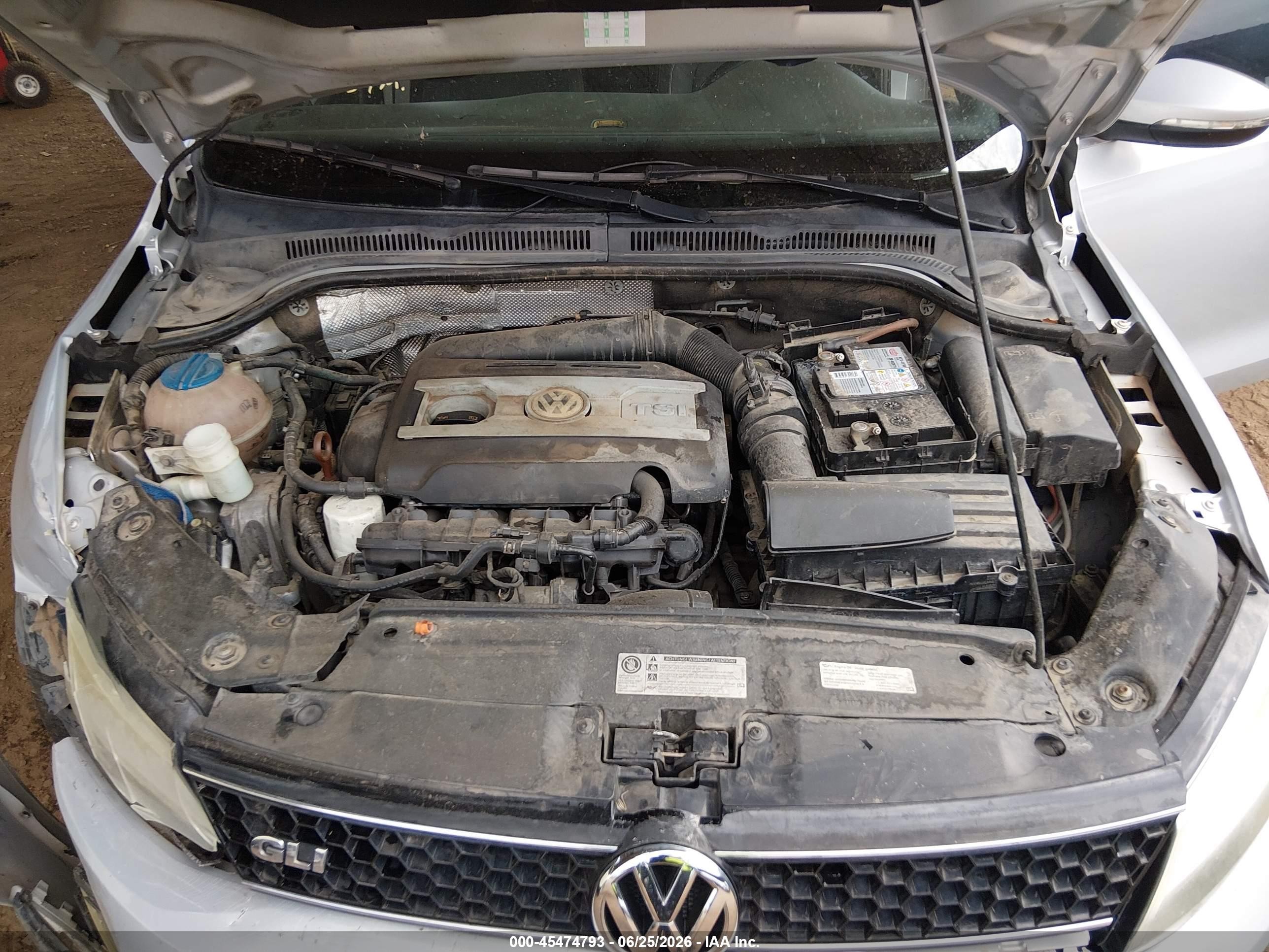 2012 Volkswagen Jetta Gli Silver vin: 3VW567AJ0CM460097