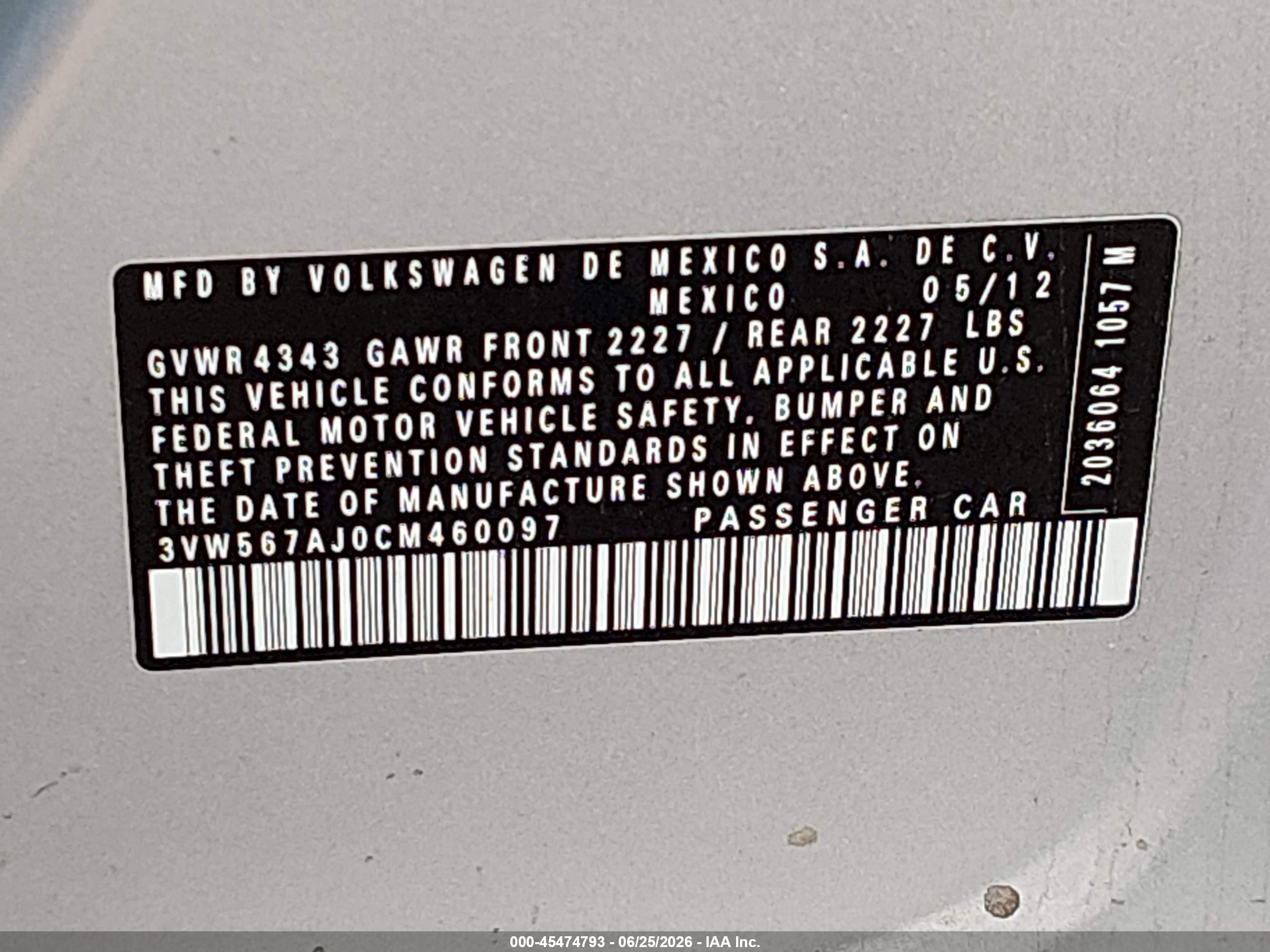2012 Volkswagen Jetta Gli Silver vin: 3VW567AJ0CM460097