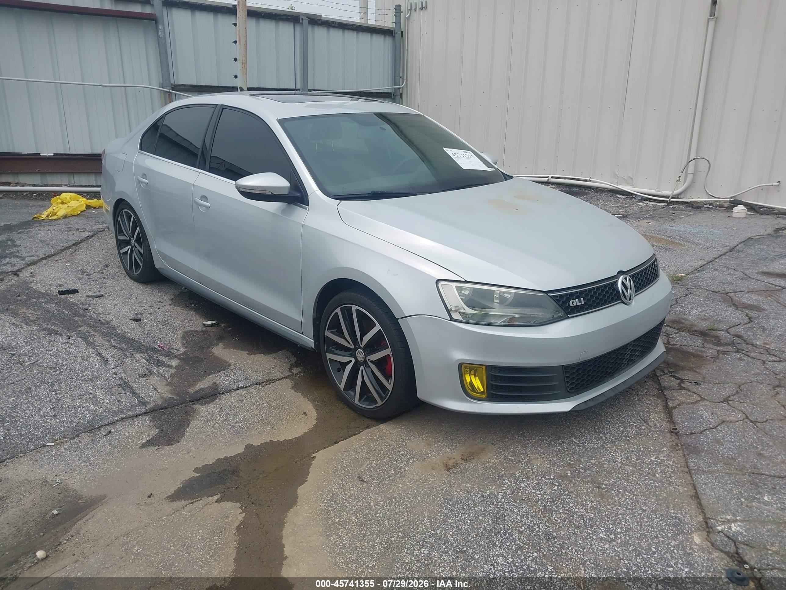 2013 Volkswagen Jetta Gli Autobahn Silver vin: 3VW567AJ0DM232392