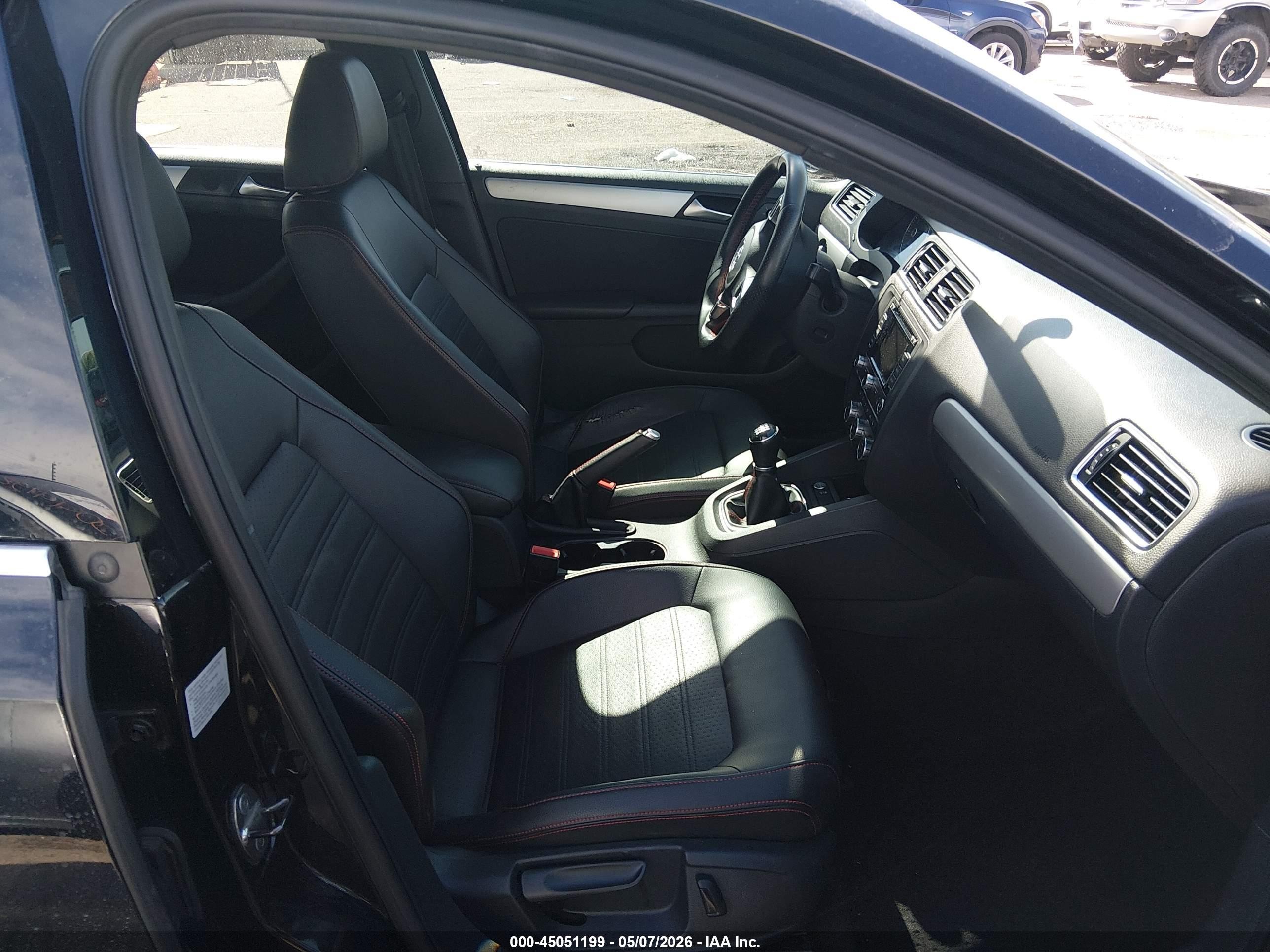 2013 Volkswagen Jetta Gli Autobahn W/nav Black vin: 3VW567AJ1DM232966