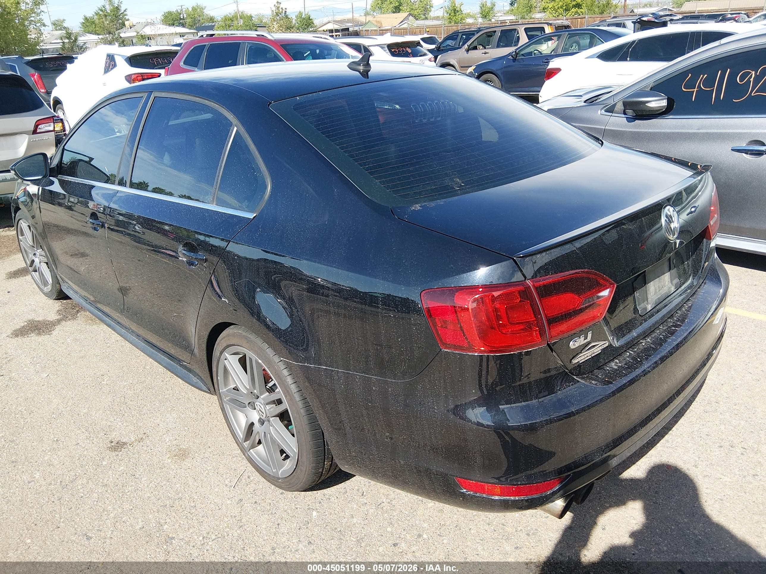 2013 Volkswagen Jetta Gli Autobahn W/nav Black vin: 3VW567AJ1DM232966