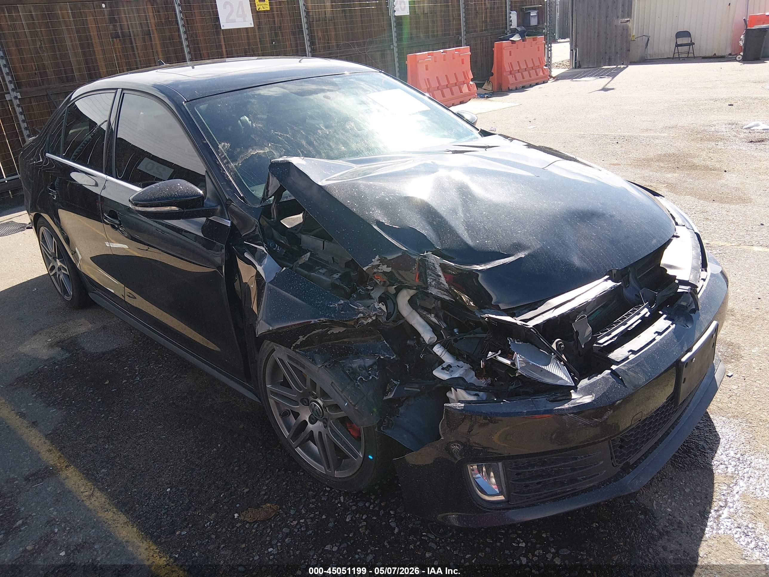 2013 Volkswagen Jetta Gli Autobahn W/nav Black vin: 3VW567AJ1DM232966
