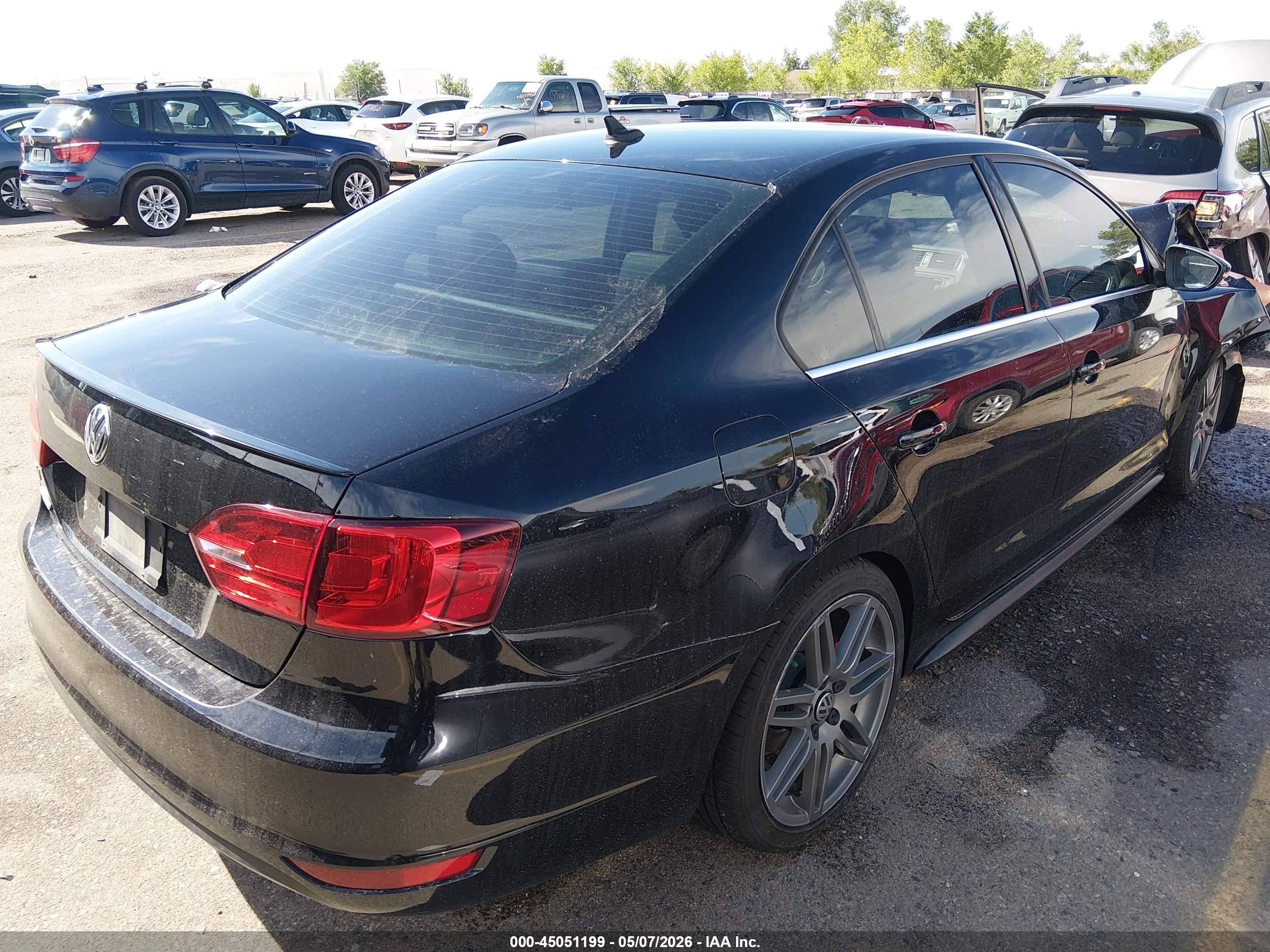 2013 Volkswagen Jetta Gli Autobahn W/nav Black vin: 3VW567AJ1DM232966