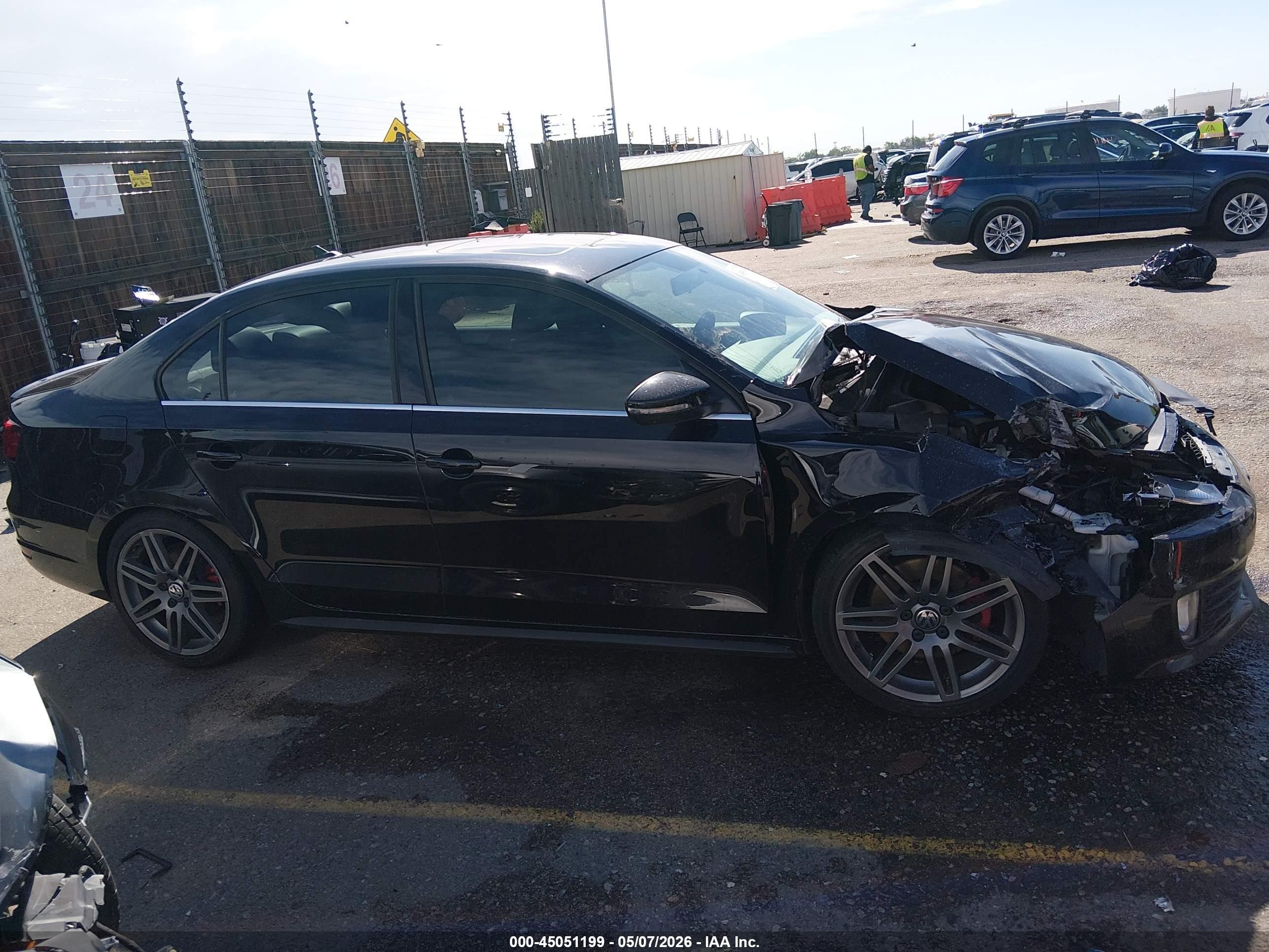 2013 Volkswagen Jetta Gli Autobahn W/nav Black vin: 3VW567AJ1DM232966