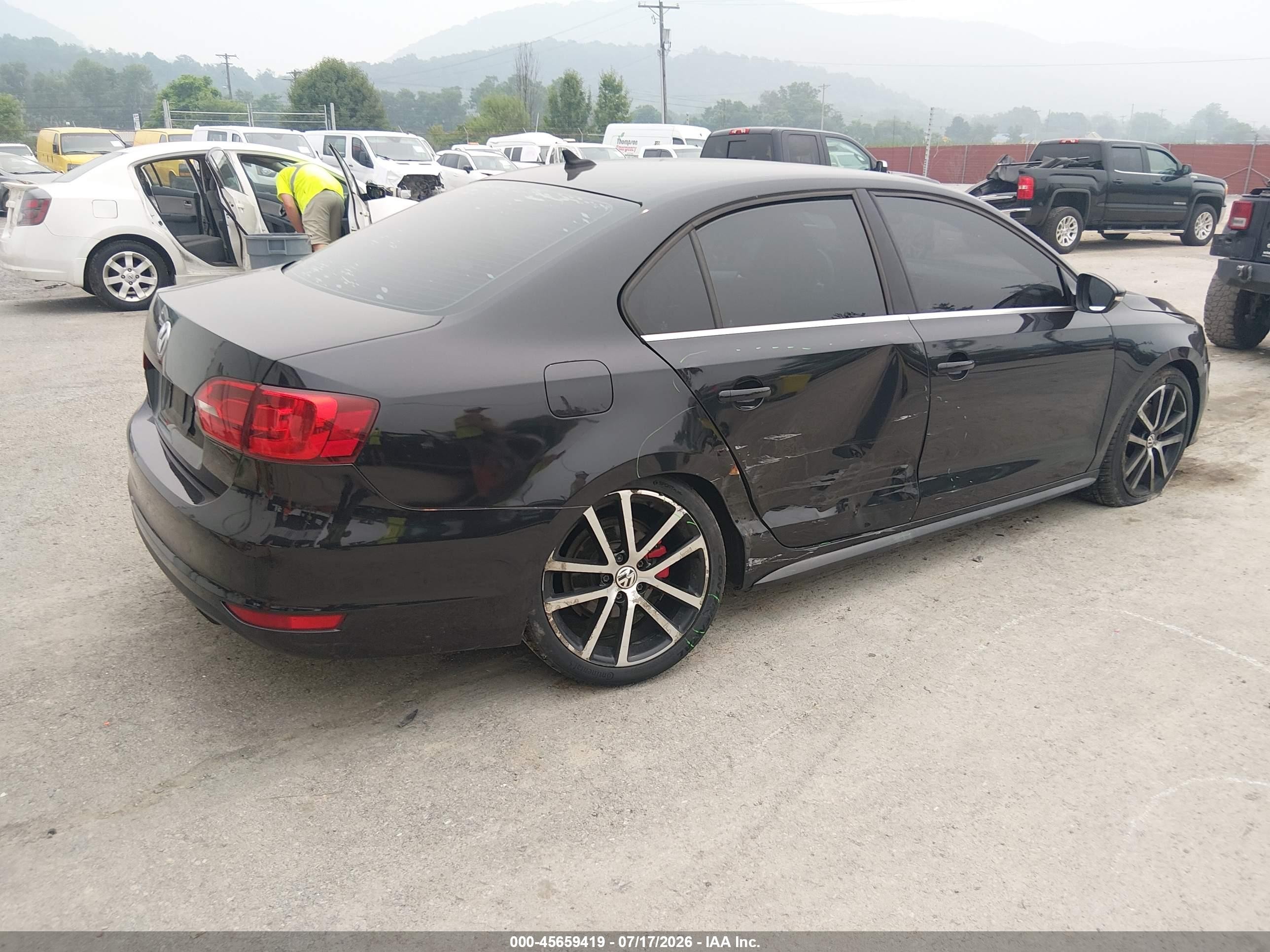 2012 Volkswagen Jetta Gli Autobahn Black vin: 3VW567AJ8CM089951
