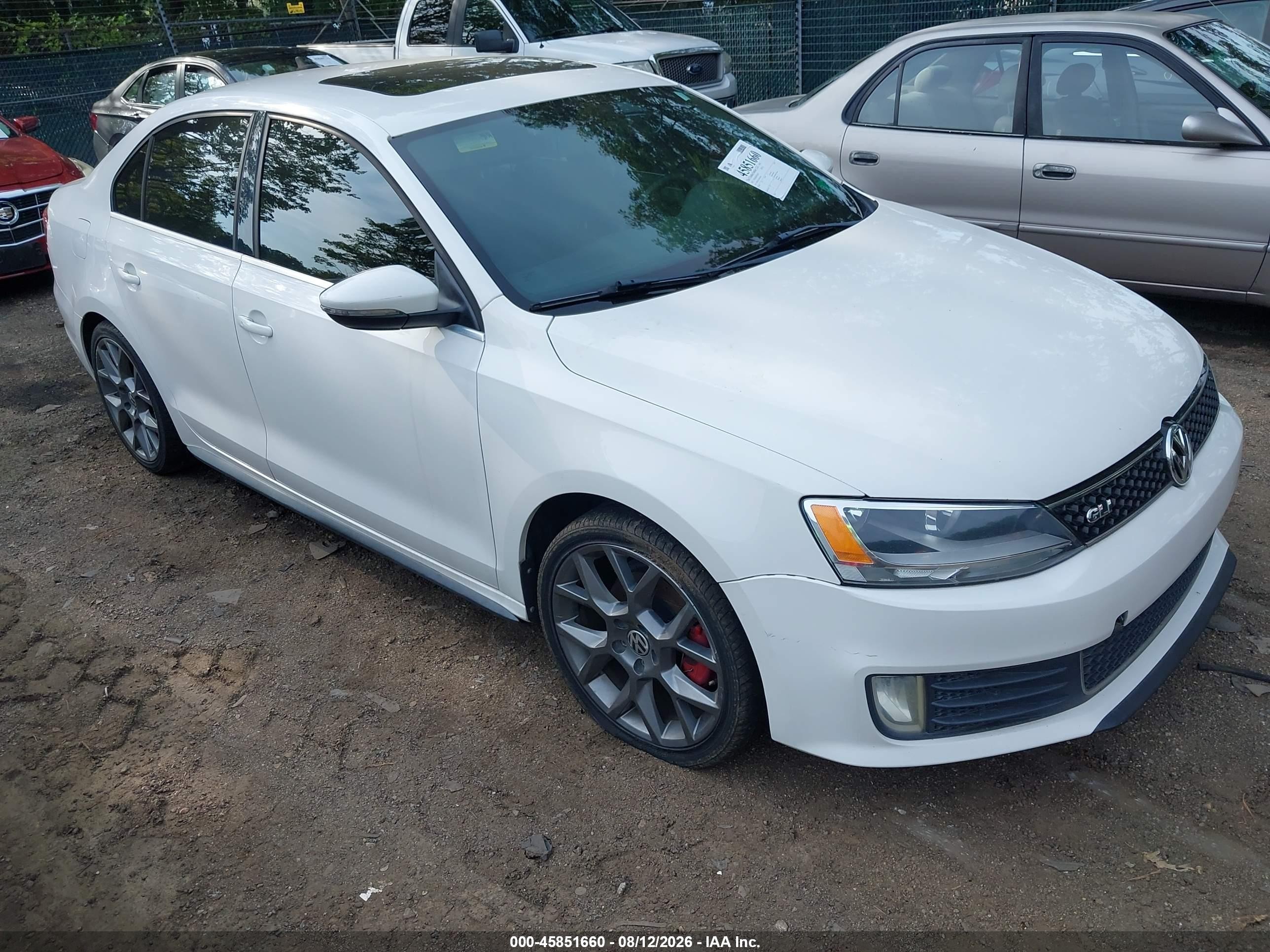 2012 Volkswagen Jetta Gli Autobahn W/nav White vin: 3VW5A7AJ3CM415444