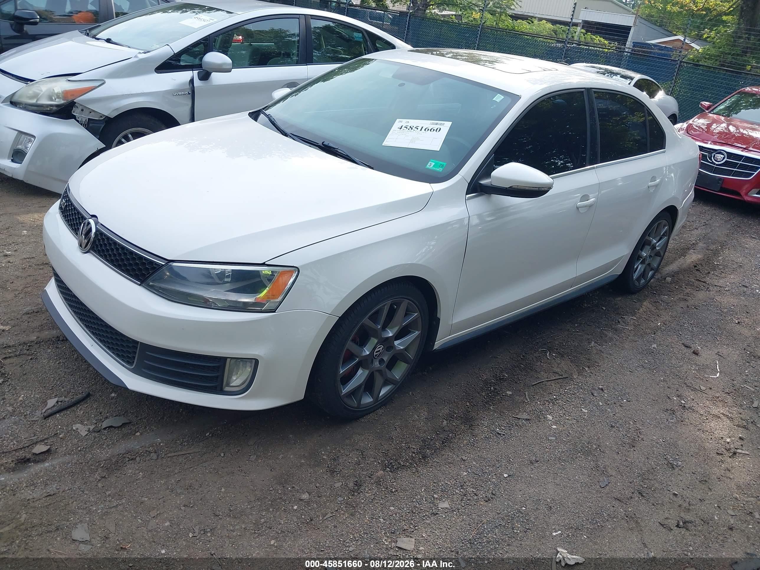 2012 Volkswagen Jetta Gli Autobahn W/nav White vin: 3VW5A7AJ3CM415444