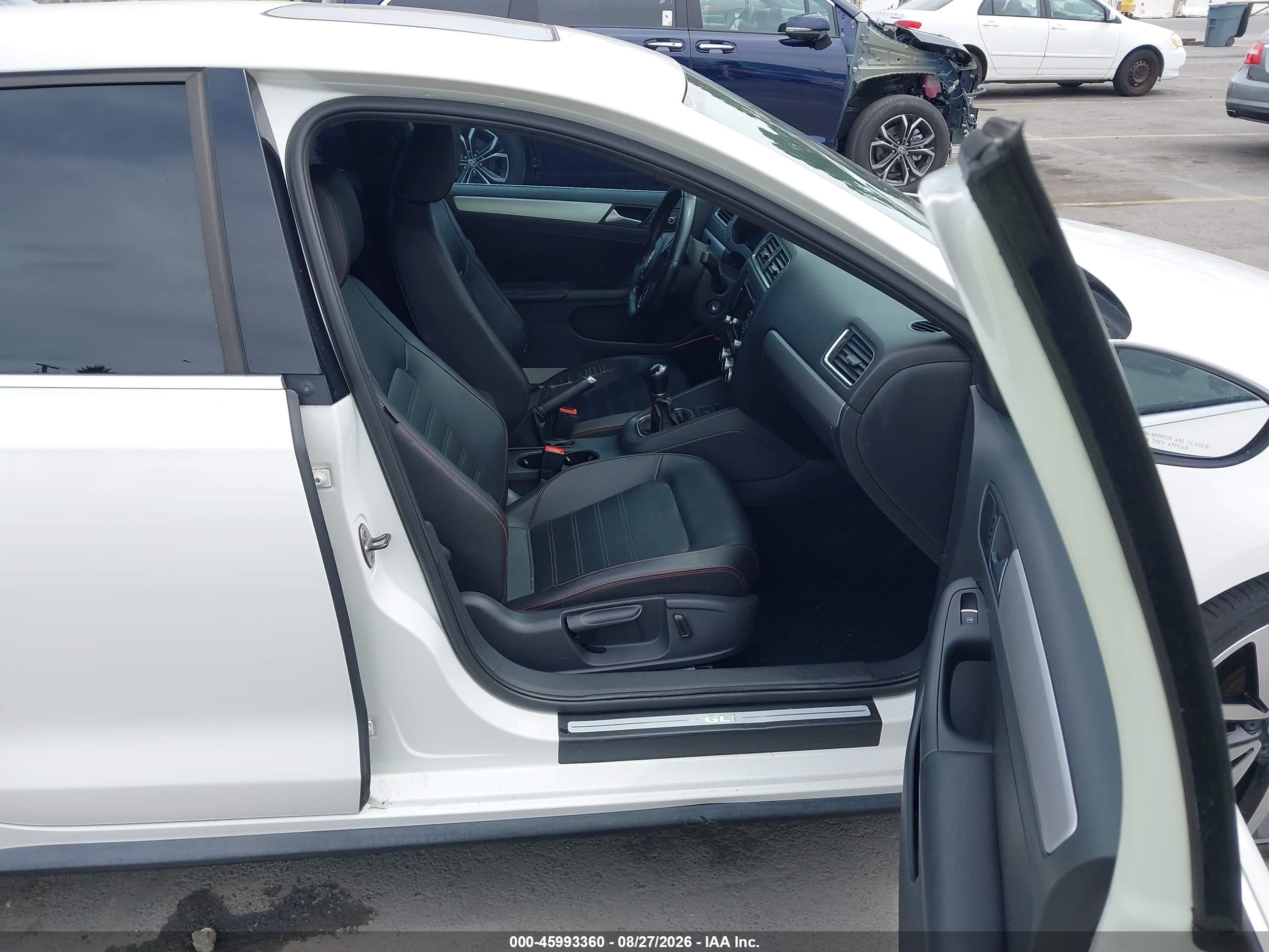 2013 Volkswagen Jetta Gli Autobahn Белый vin: 3VW5A7AJ7DM416243