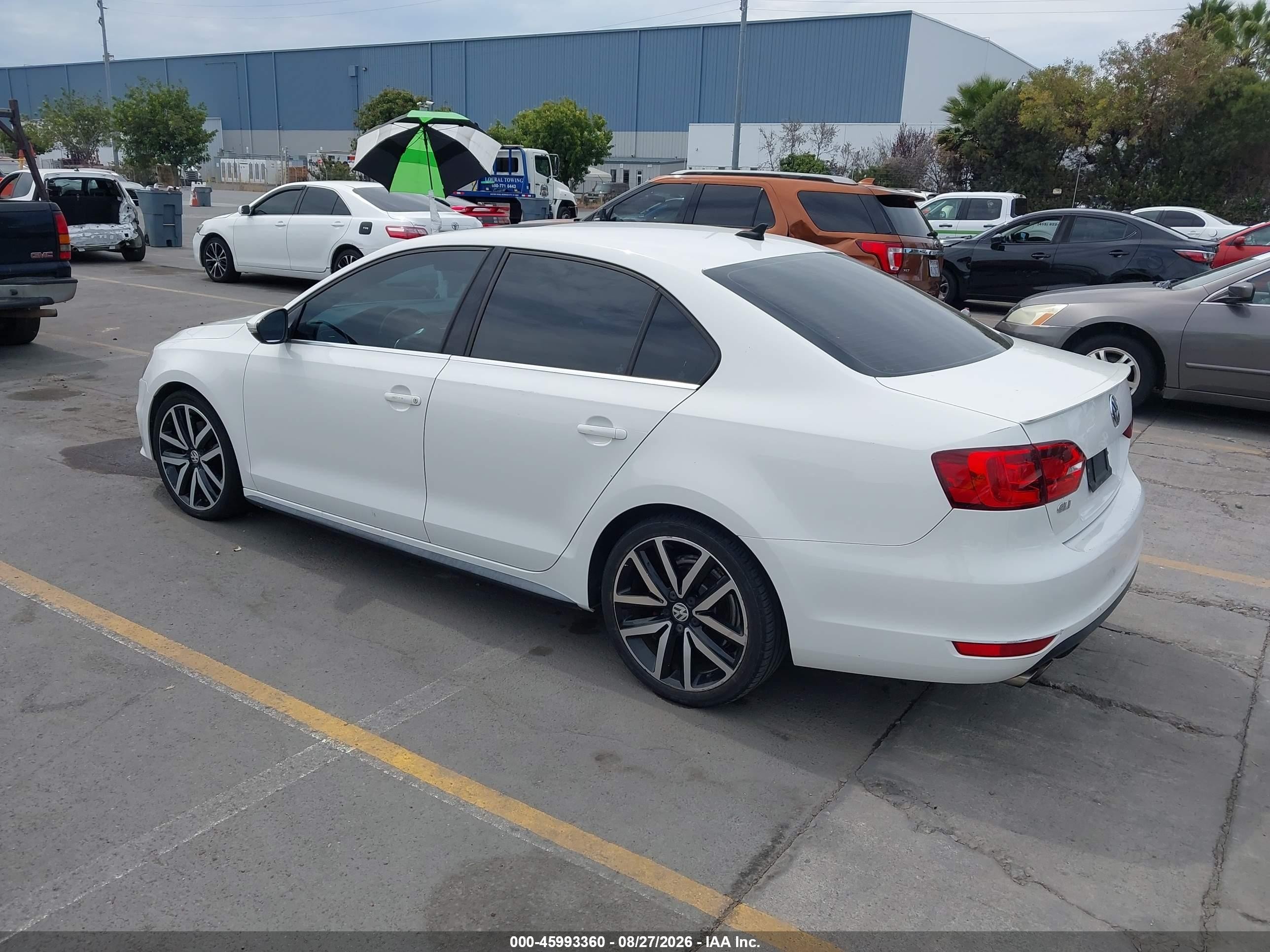 2013 Volkswagen Jetta Gli Autobahn Белый vin: 3VW5A7AJ7DM416243