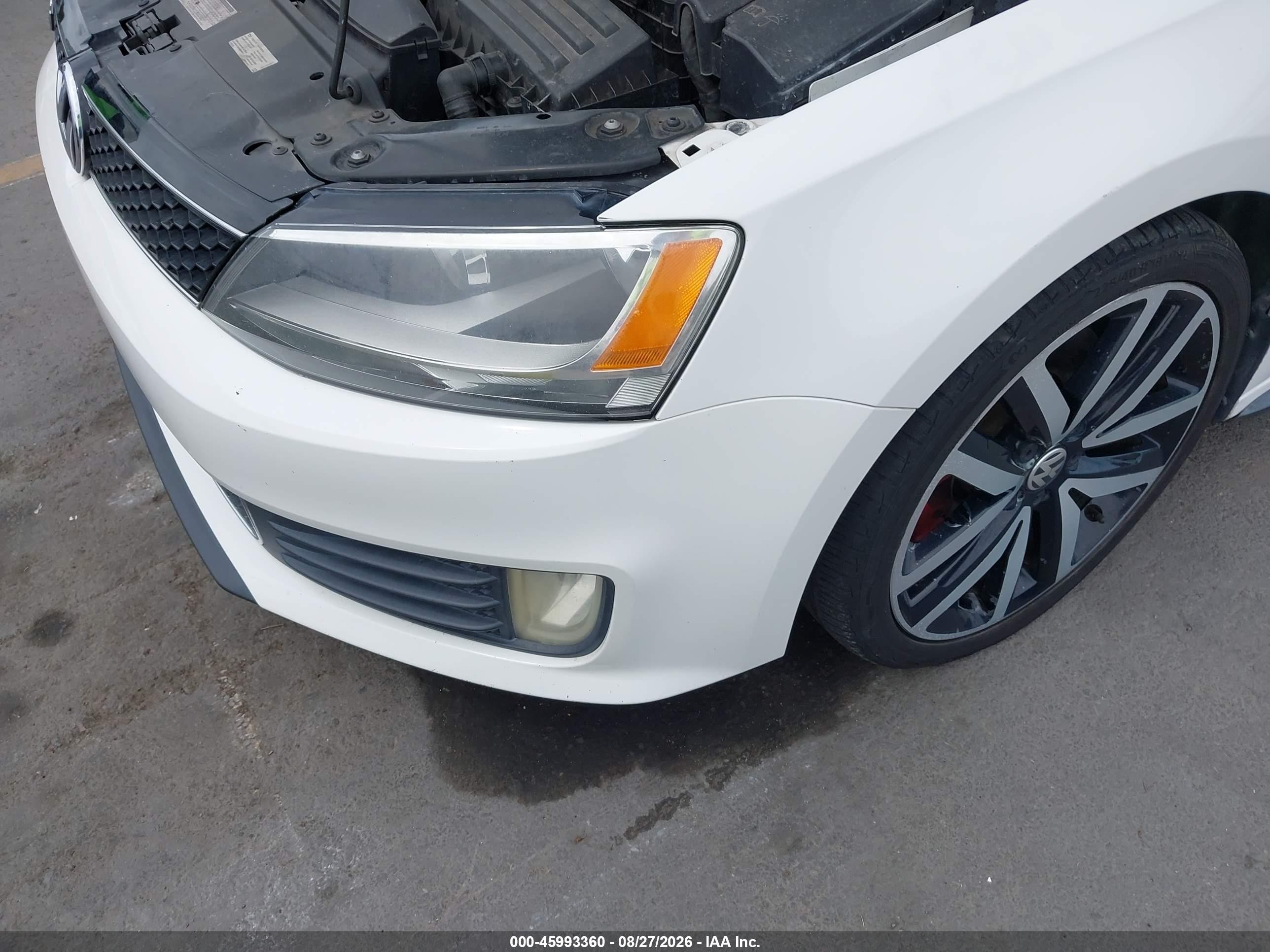 2013 Volkswagen Jetta Gli Autobahn Белый vin: 3VW5A7AJ7DM416243