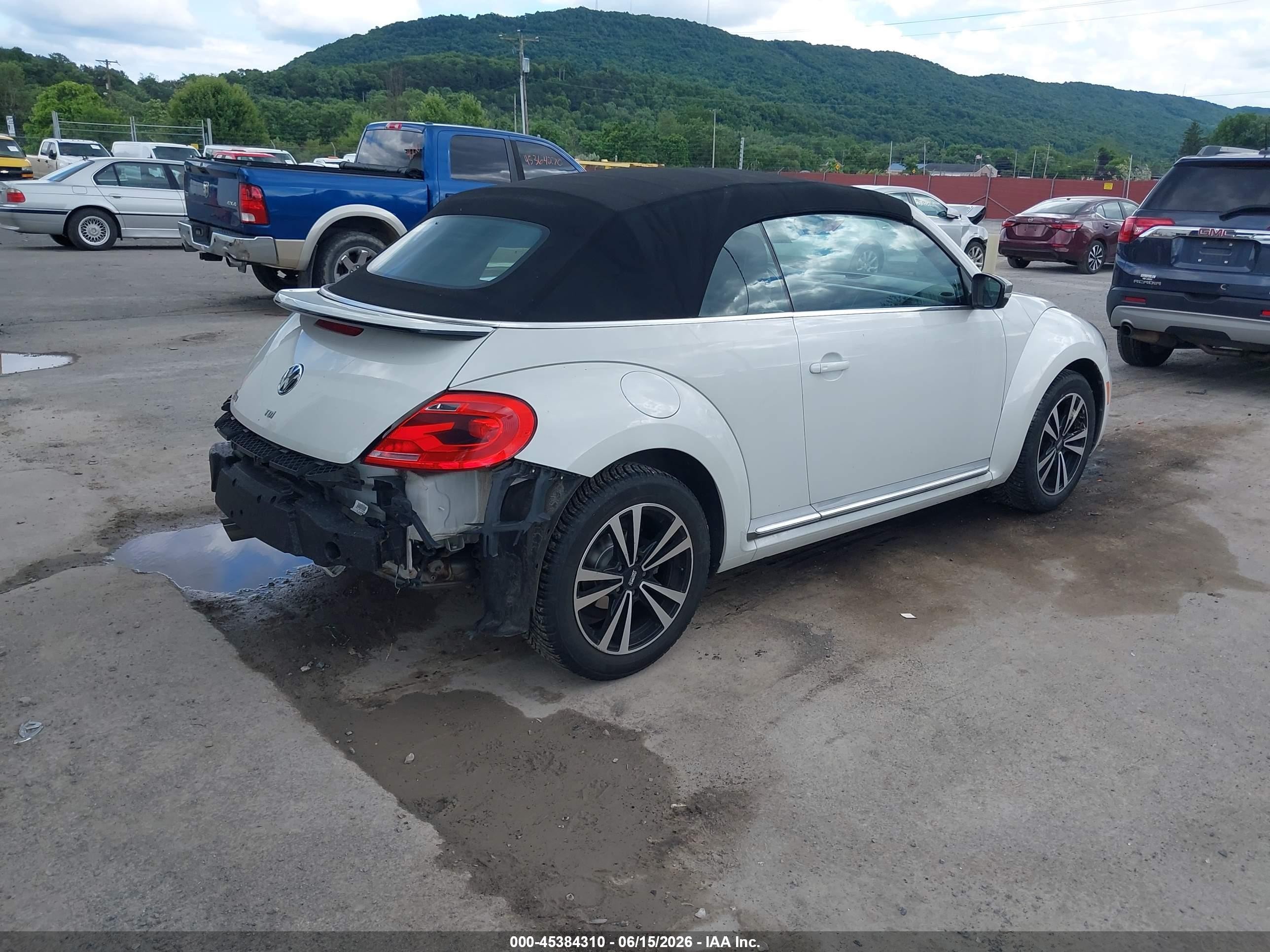 2014 Volkswagen Beetle 2.0l Tdi White vin: 3VW5L7AT1EM817834