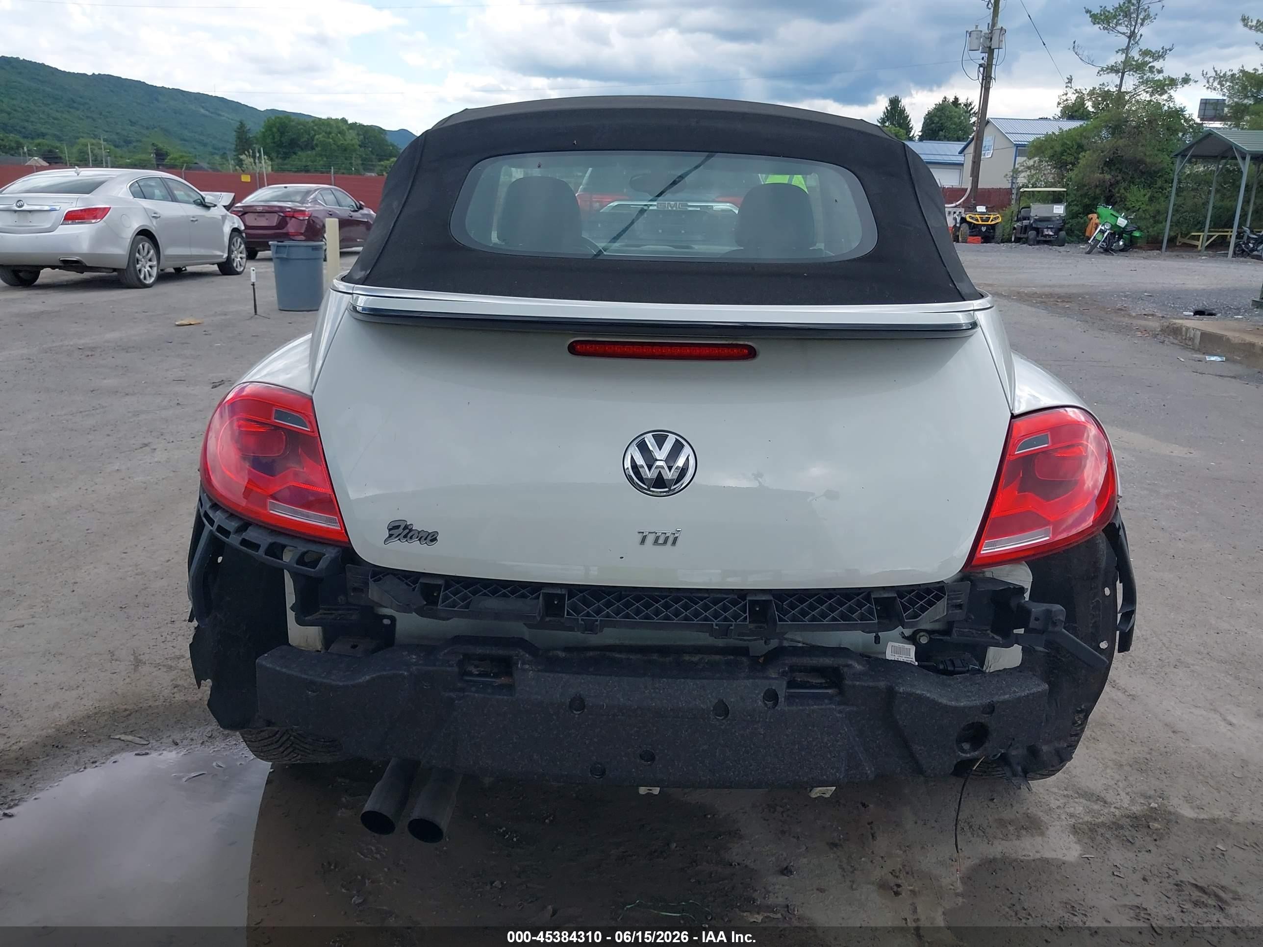 2014 Volkswagen Beetle 2.0l Tdi White vin: 3VW5L7AT1EM817834
