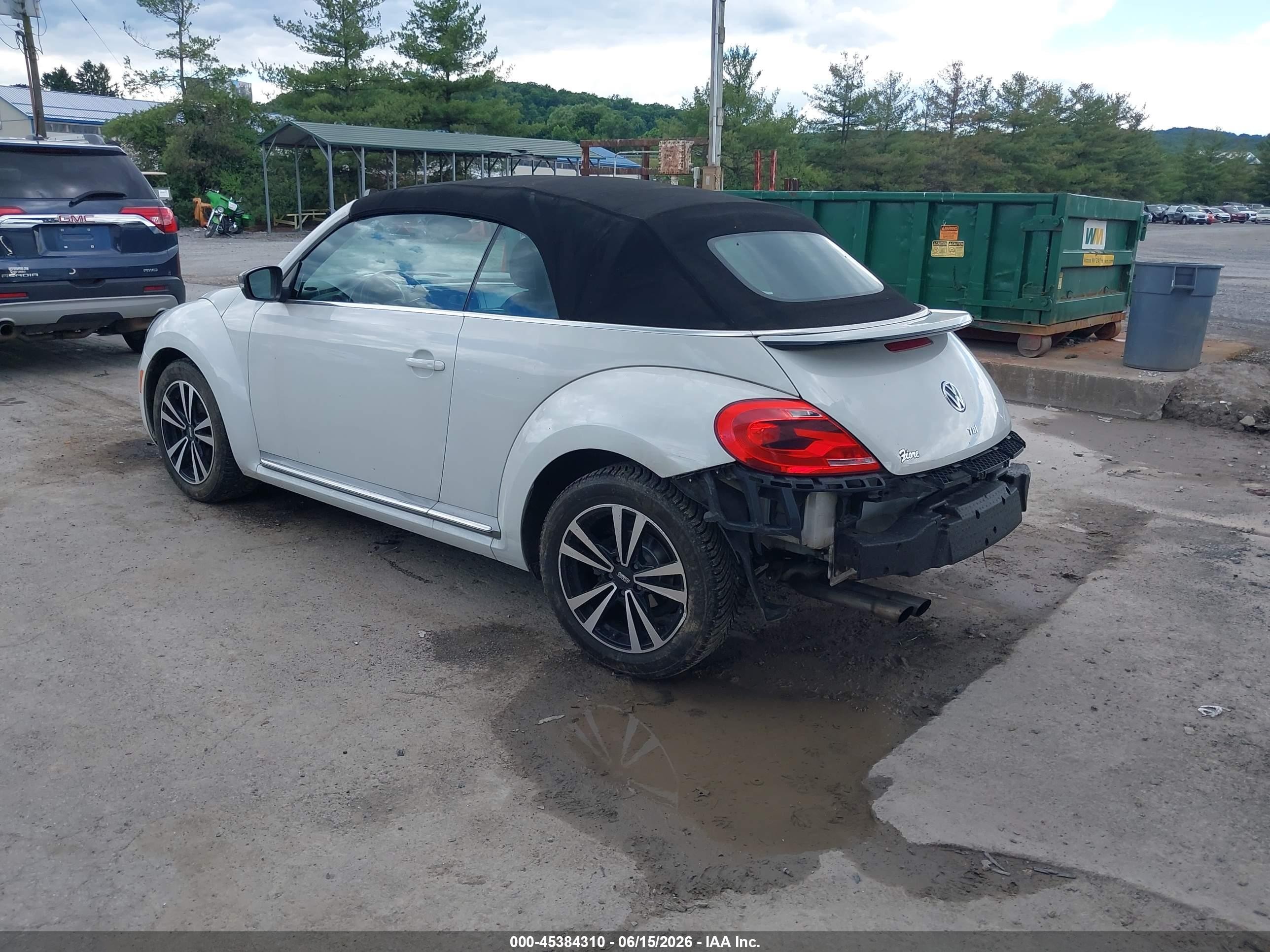 2014 Volkswagen Beetle 2.0l Tdi White vin: 3VW5L7AT1EM817834