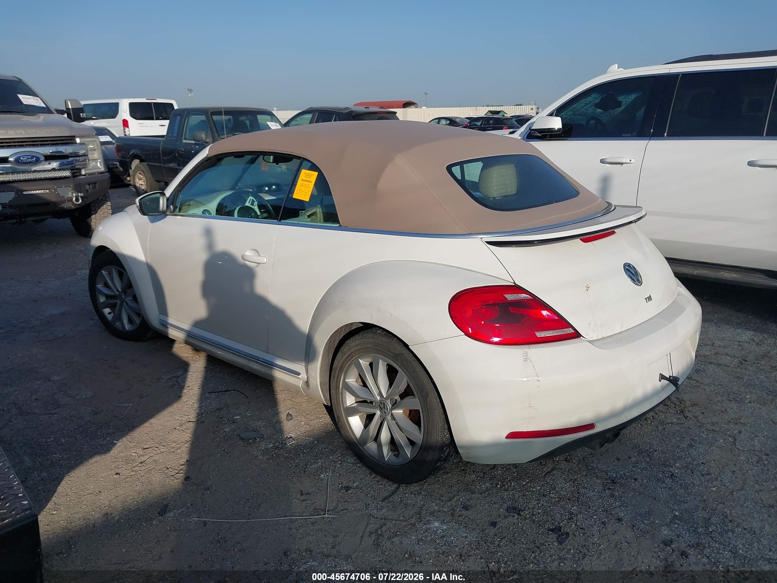 2013 Volkswagen Beetle 2.0l Tdi White vin: 3VW5L7AT5DM820105