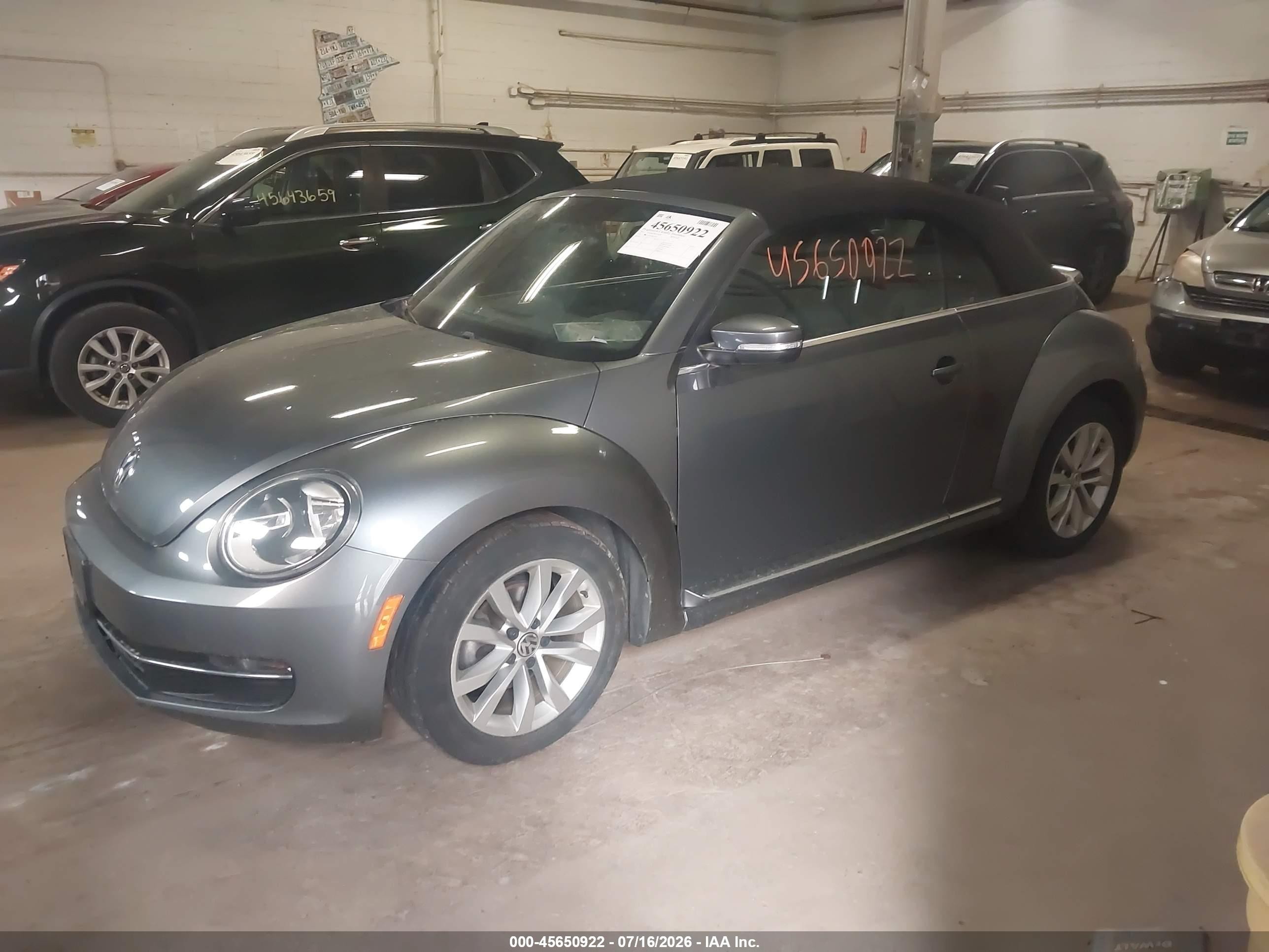 2013 Volkswagen Beetle 2.0l Tdi Gray vin: 3VW5L7AT6DM815625
