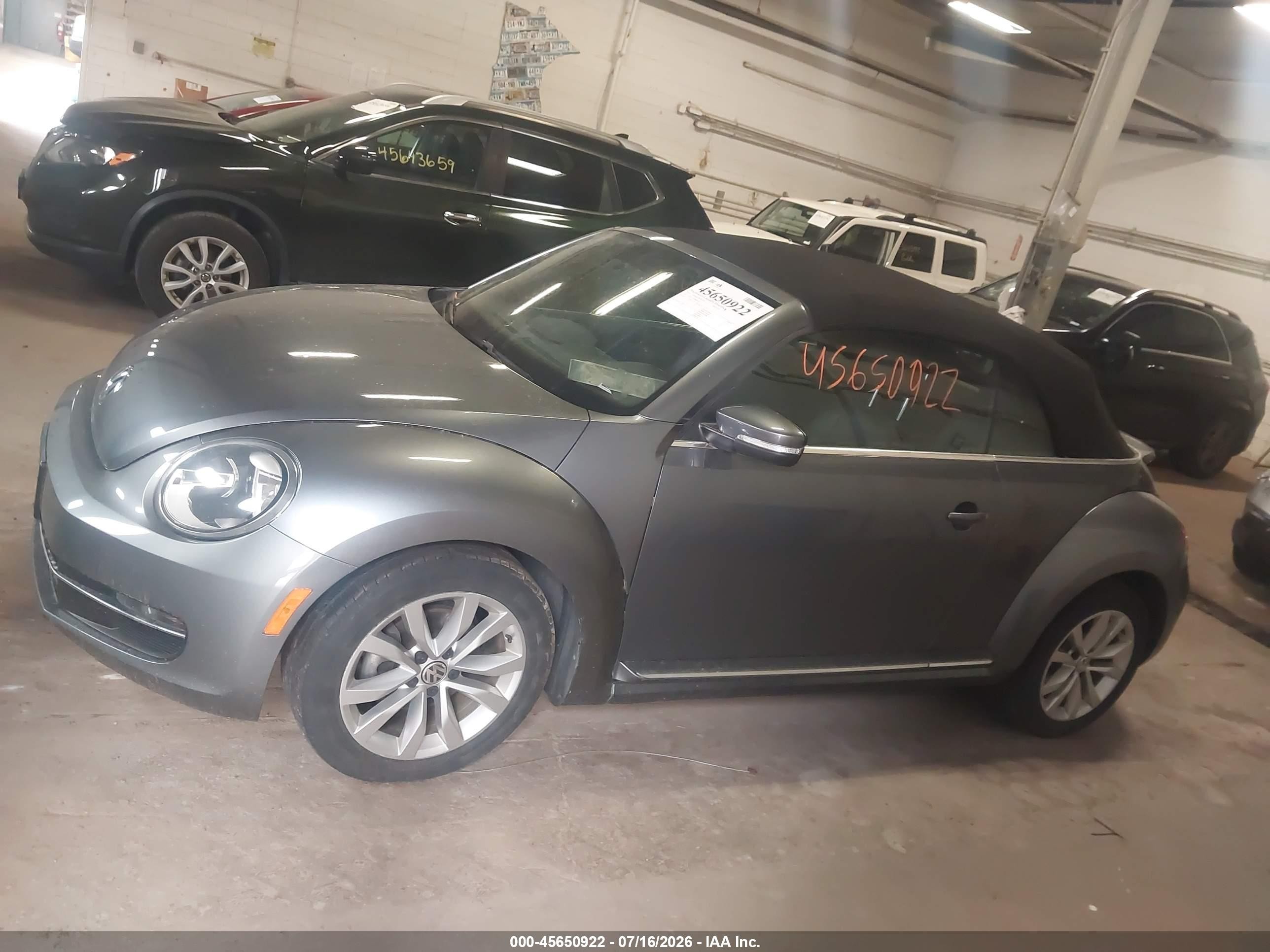 2013 Volkswagen Beetle 2.0l Tdi Gray vin: 3VW5L7AT6DM815625