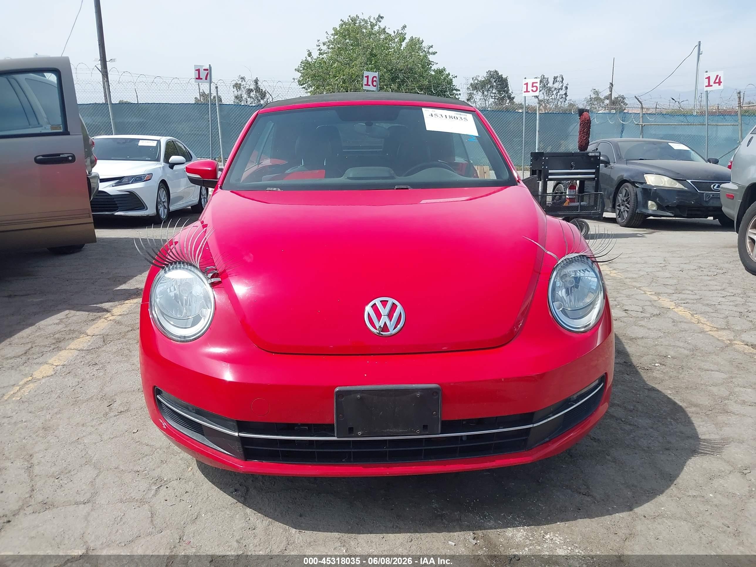 2013 Volkswagen Beetle 2.0l Tdi Red vin: 3VW5L7ATXDM817751