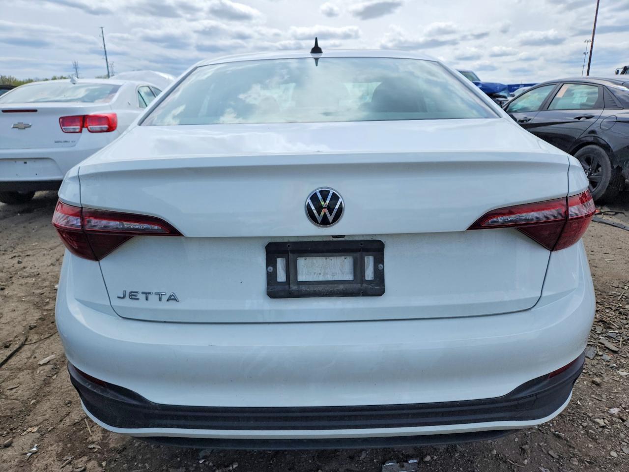 2024 Volkswagen Jetta S White vin: 3VW5M7BU1RM065952
