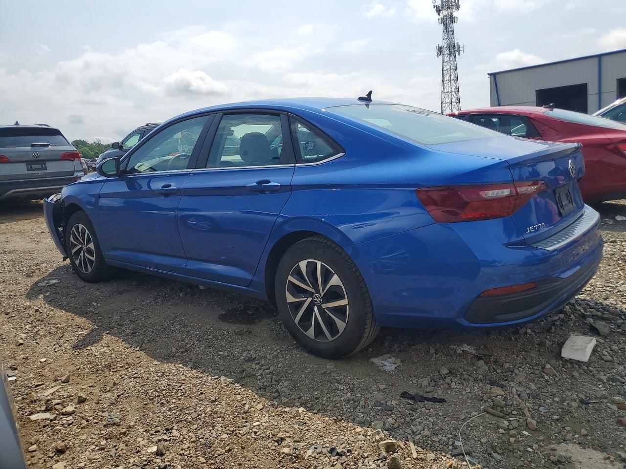 2023 Volkswagen Jetta S Blue vin: 3VW5M7BU7PM020673