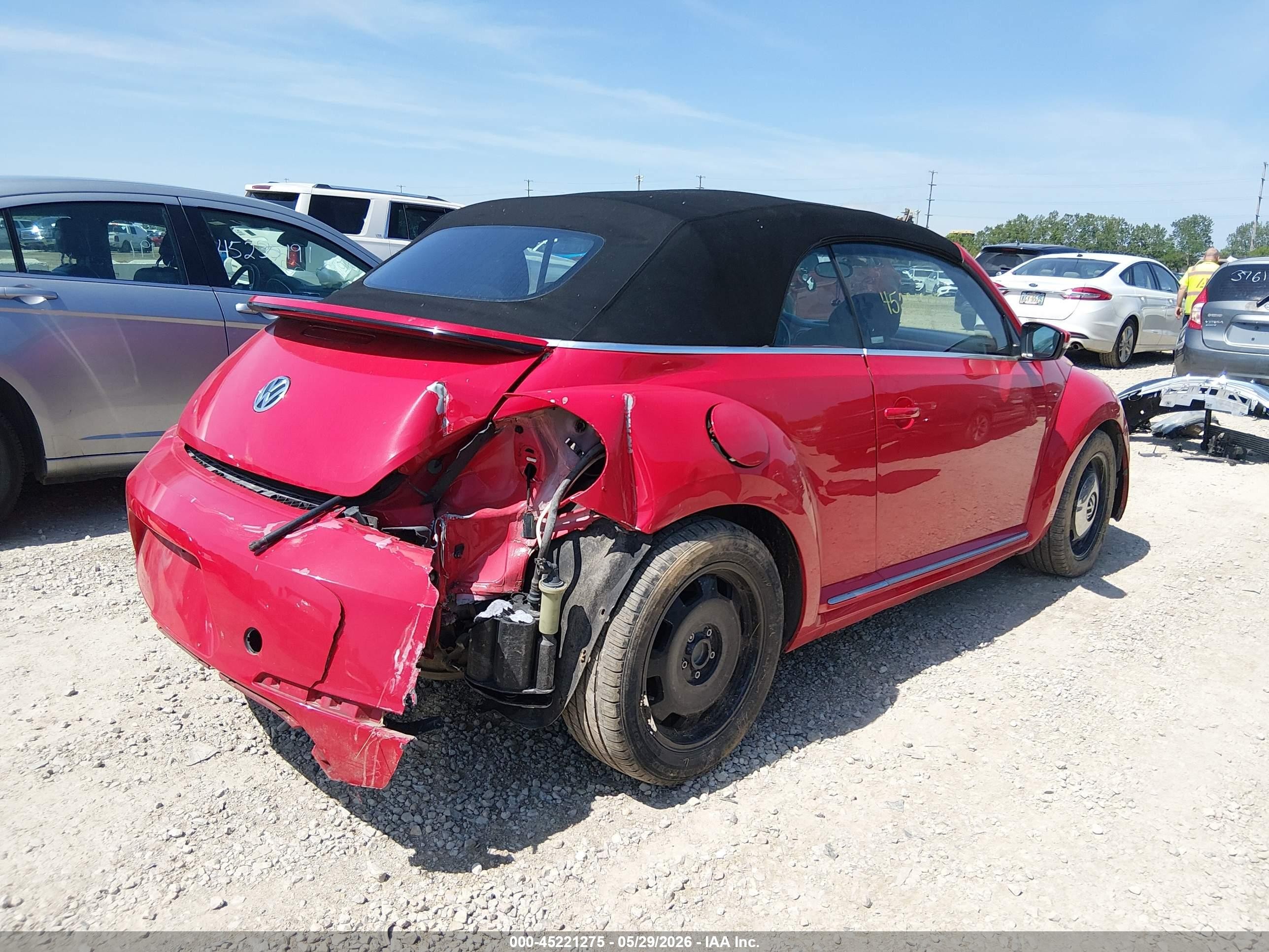 2013 Volkswagen Beetle 2.5l Red vin: 3VW5P7AT0DM816788