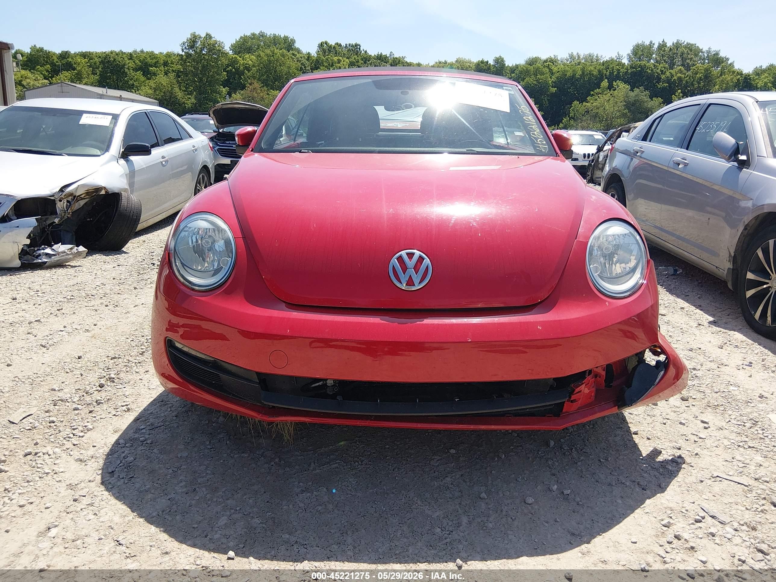 2013 Volkswagen Beetle 2.5l Red vin: 3VW5P7AT0DM816788