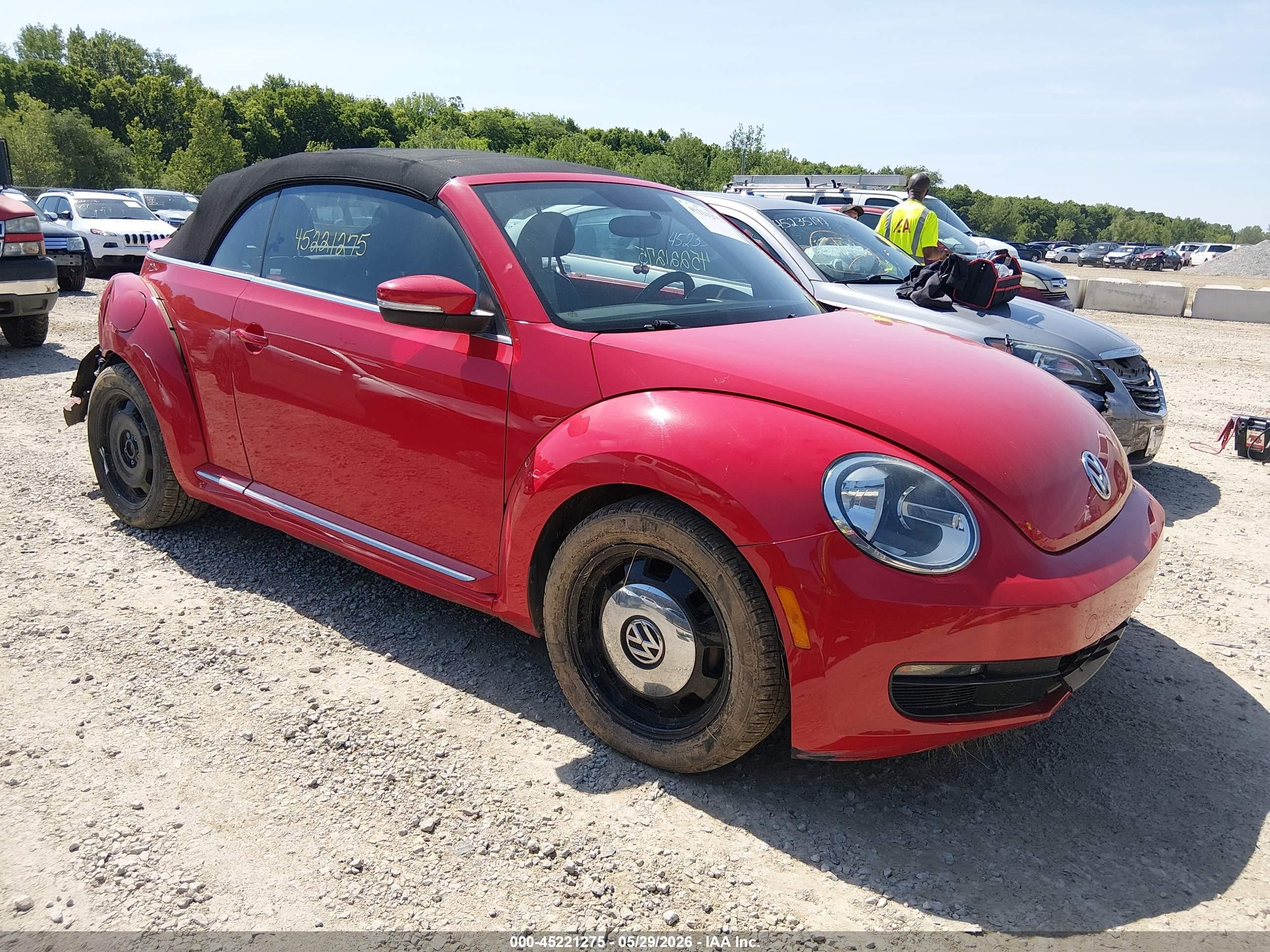 2013 Volkswagen Beetle 2.5l Red vin: 3VW5P7AT0DM816788