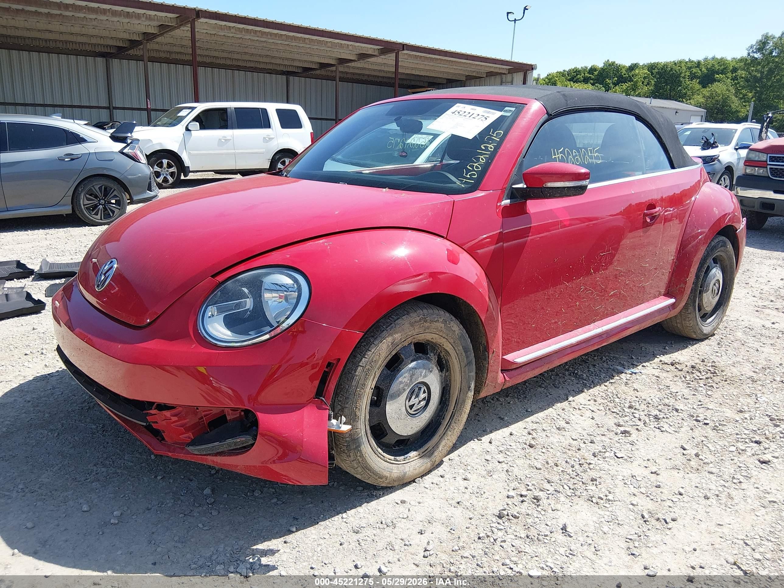 2013 Volkswagen Beetle 2.5l Red vin: 3VW5P7AT0DM816788