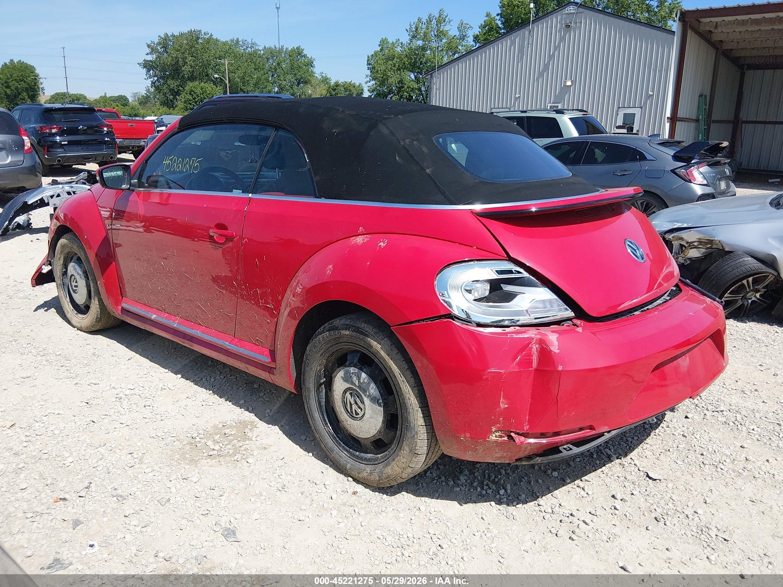 2013 Volkswagen Beetle 2.5l Red vin: 3VW5P7AT0DM816788
