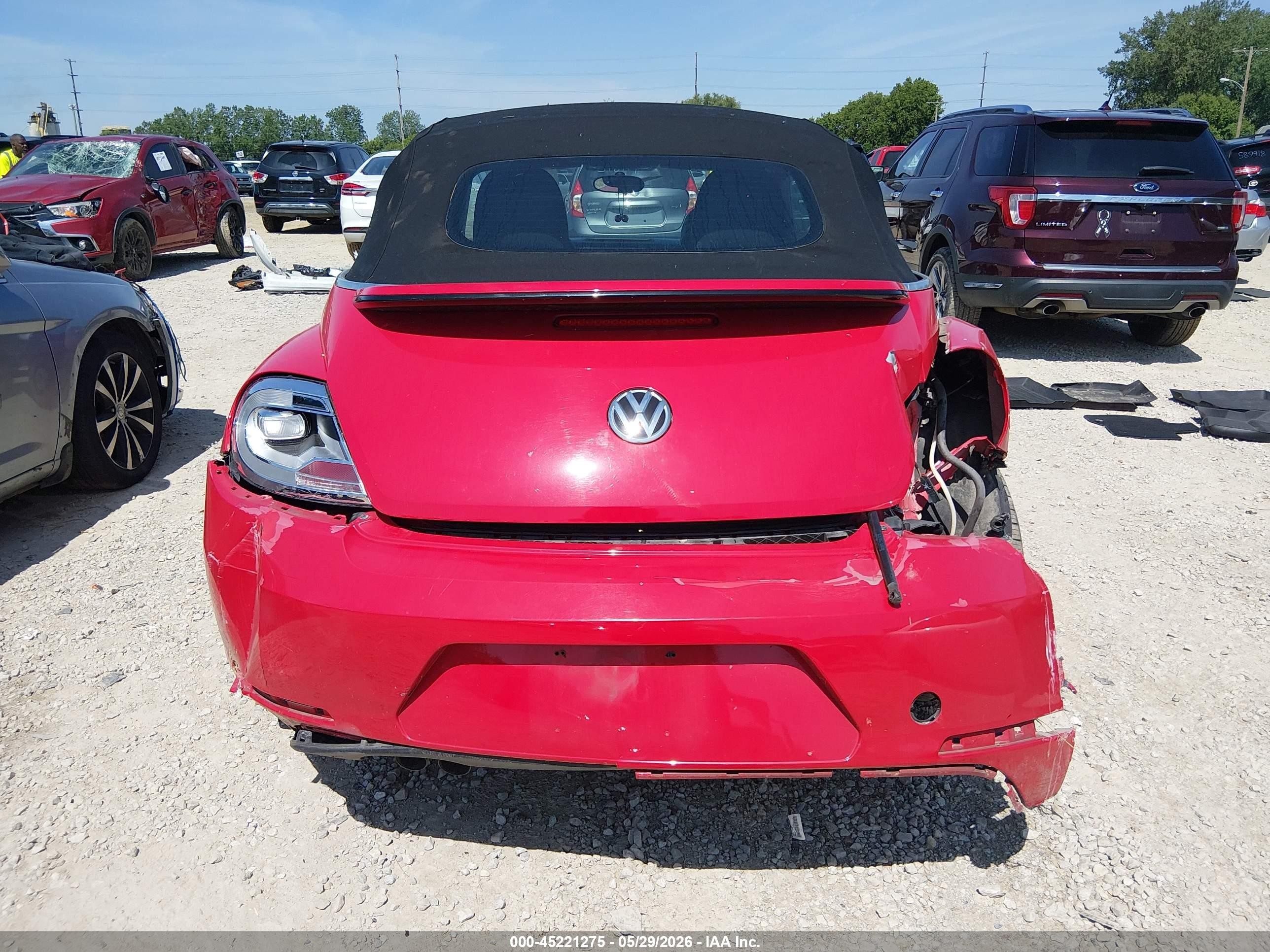 2013 Volkswagen Beetle 2.5l Red vin: 3VW5P7AT0DM816788