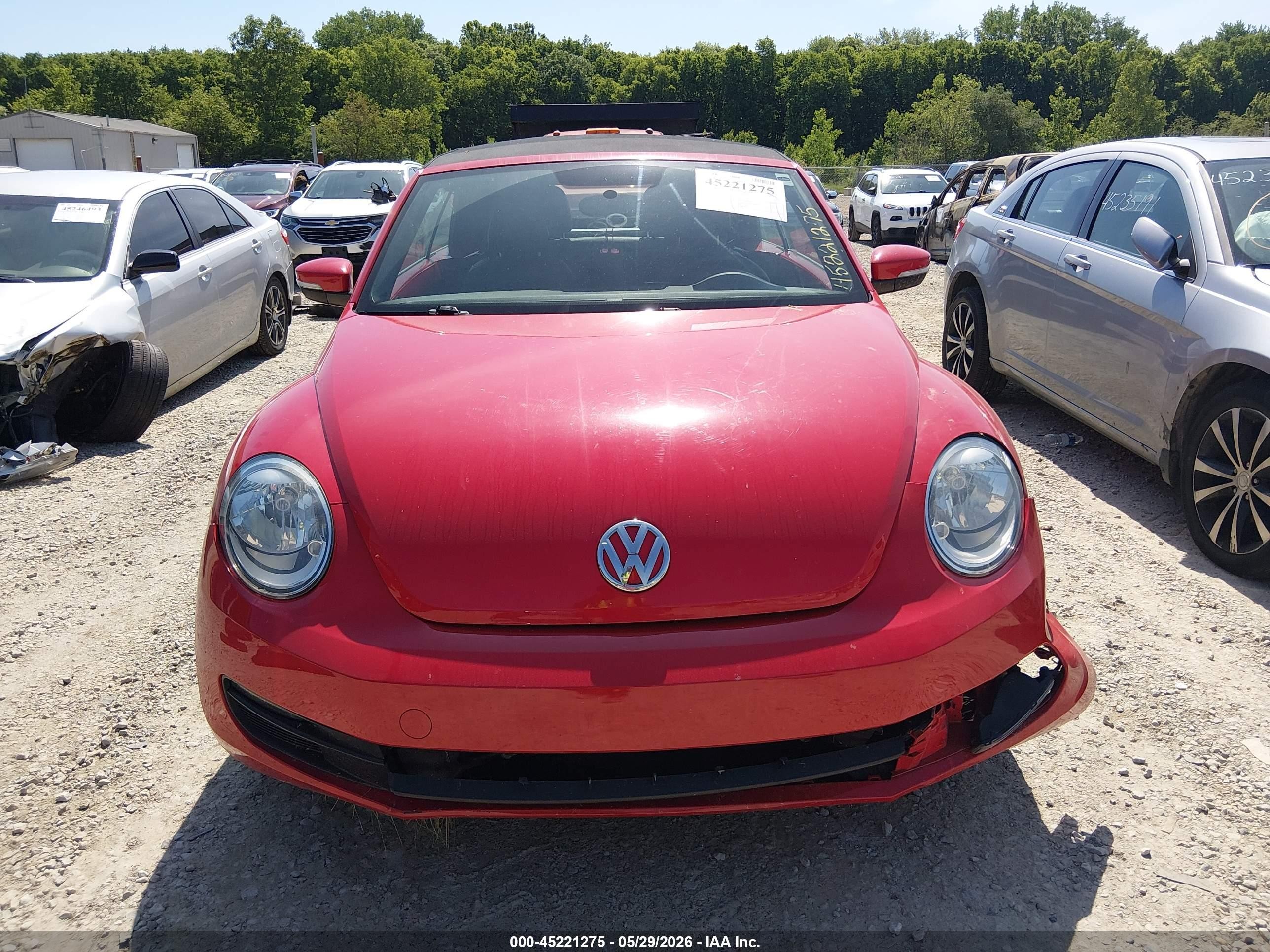 2013 Volkswagen Beetle 2.5l Red vin: 3VW5P7AT0DM816788