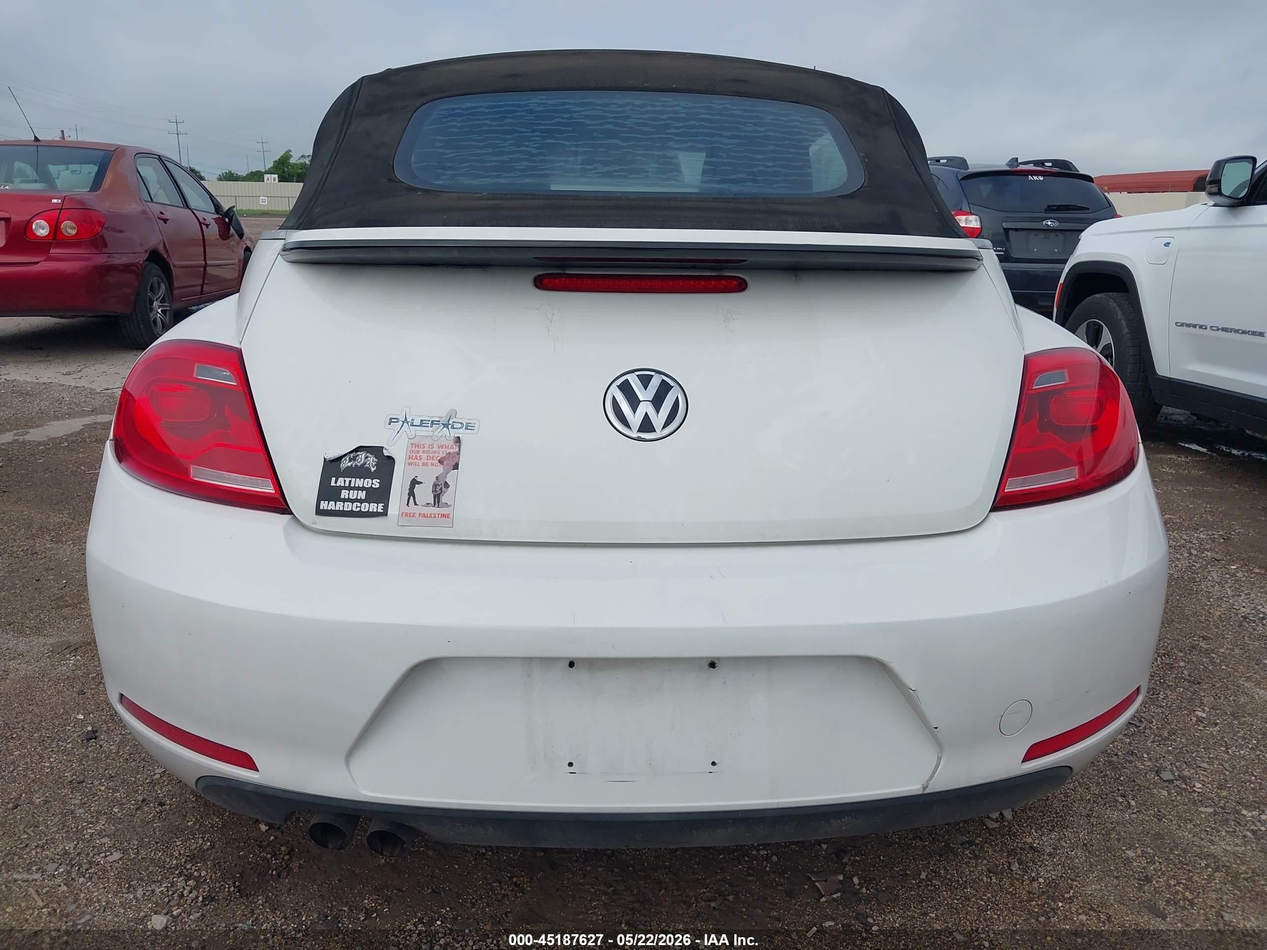 2013 Volkswagen Beetle 2.5l White vin: 3VW5P7AT1DM816590