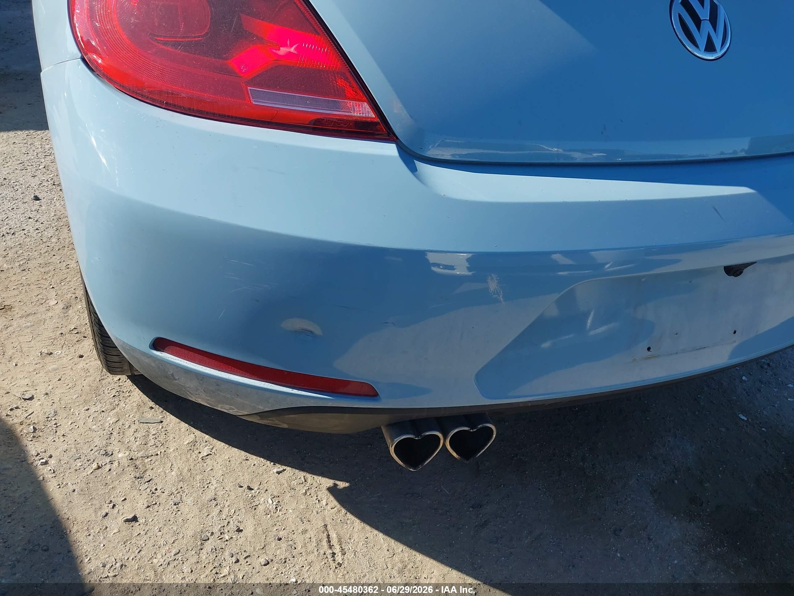 2013 Volkswagen Beetle 2.5l Light Blue vin: 3VW5P7AT2DM830465