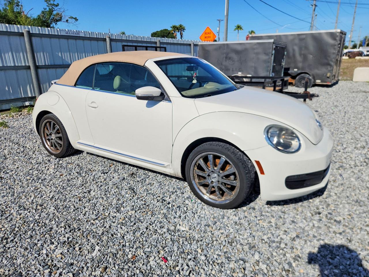2013 Volkswagen Beetle White vin: 3VW5P7AT3DM811617