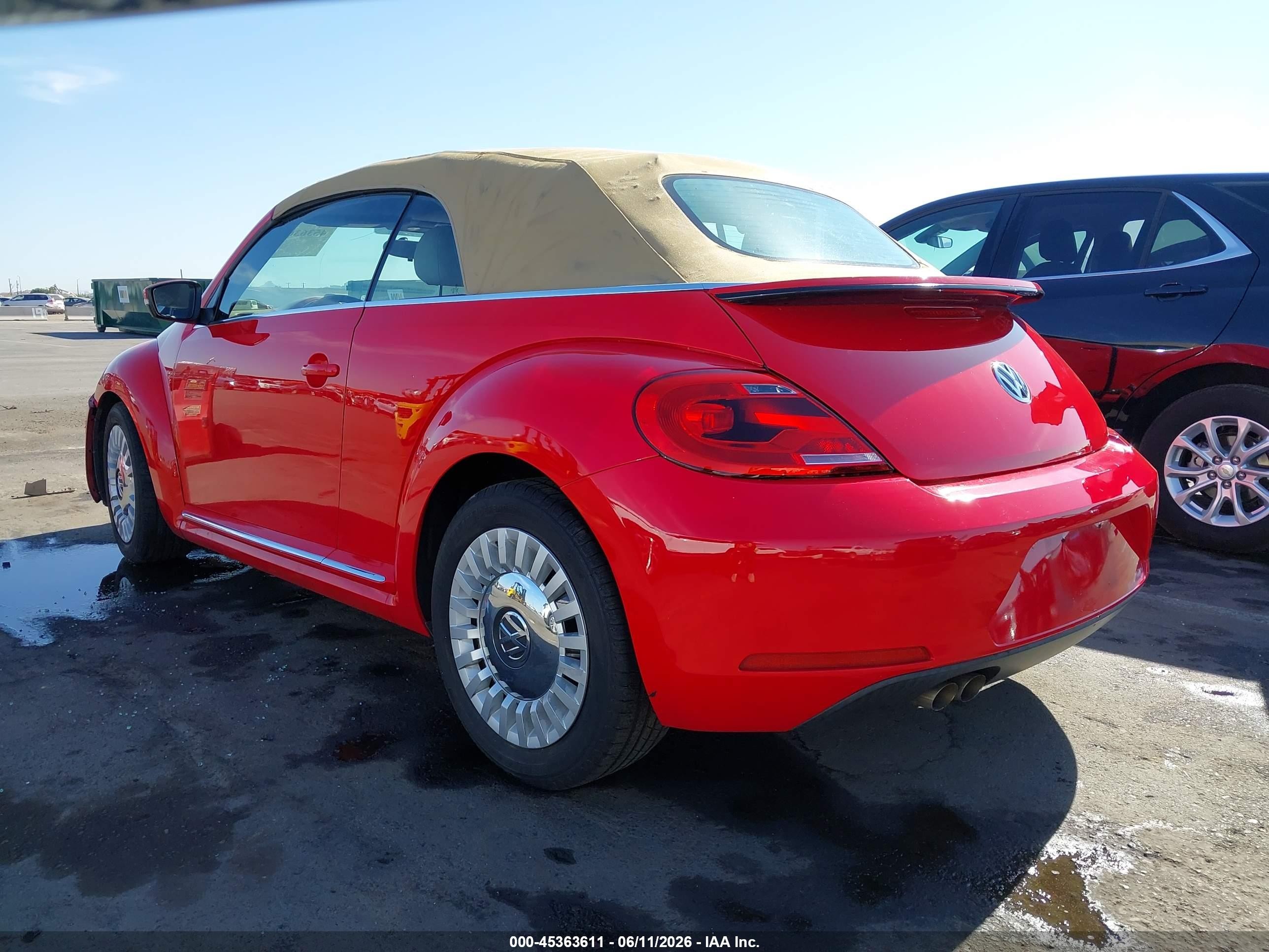 2013 Volkswagen Beetle 2.5l Red vin: 3VW5P7AT4DM823355