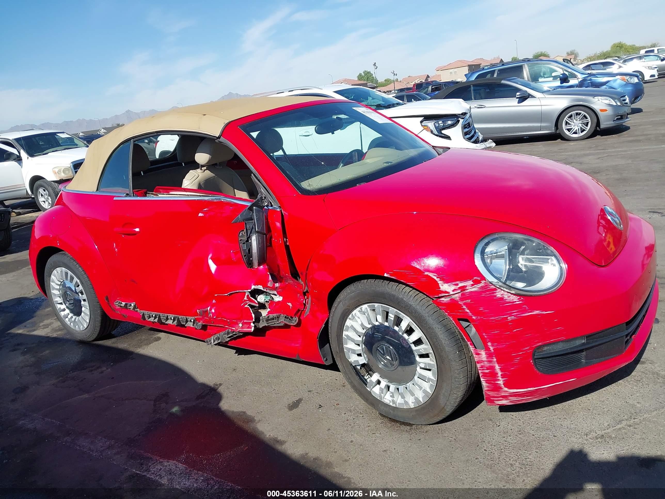 2013 Volkswagen Beetle 2.5l Red vin: 3VW5P7AT4DM823355