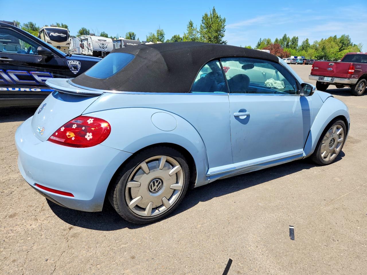 2013 Volkswagen Beetle Blue vin: 3VW5P7AT5DM804636